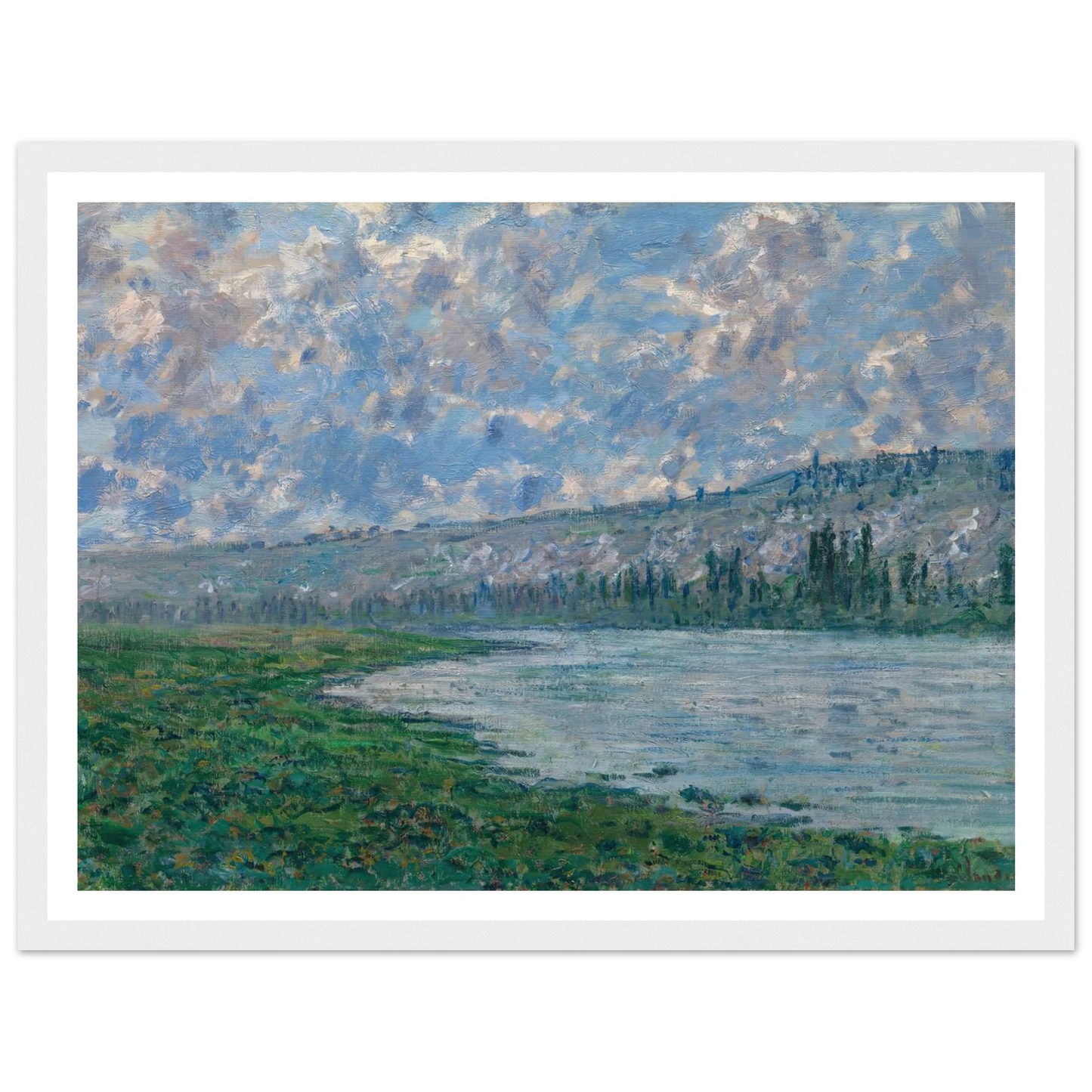The Seine at Vétheuil (1880) Art Print | Claude Monet-Quipham Collections