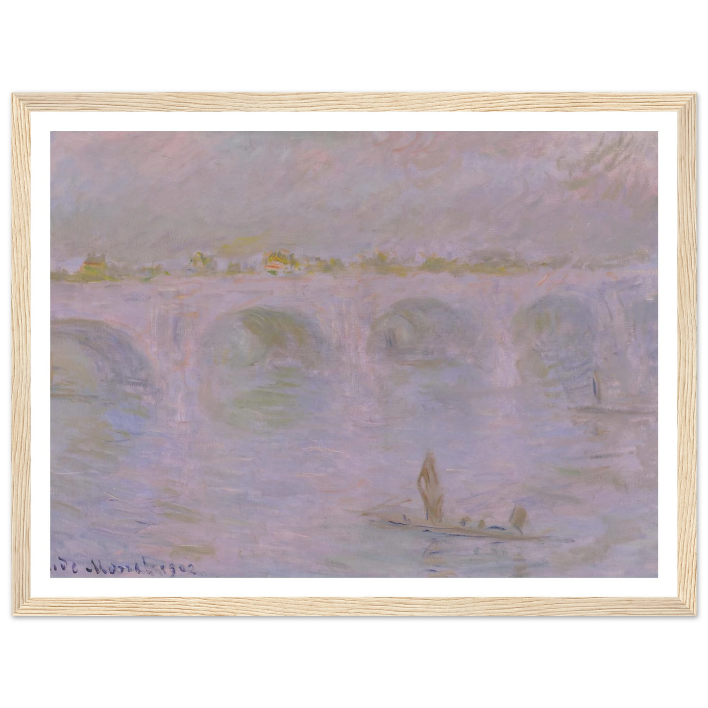 Waterloo Bridge in London (1902) Art Print | Claude Monet-Quipham Collections