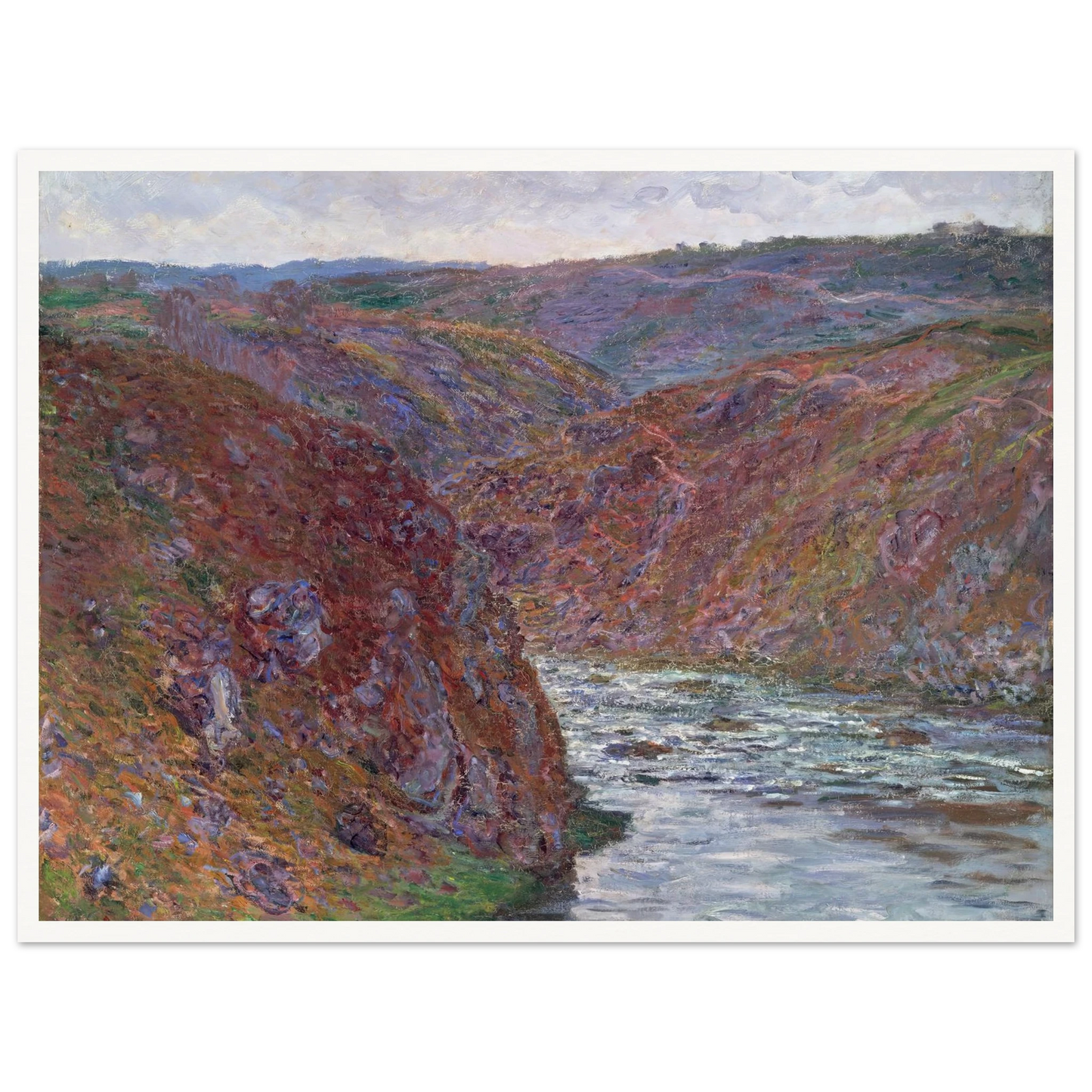 Valley of the Creuse (Gray Day) (1889) Art Print | Claude Monet-Quipham Collections