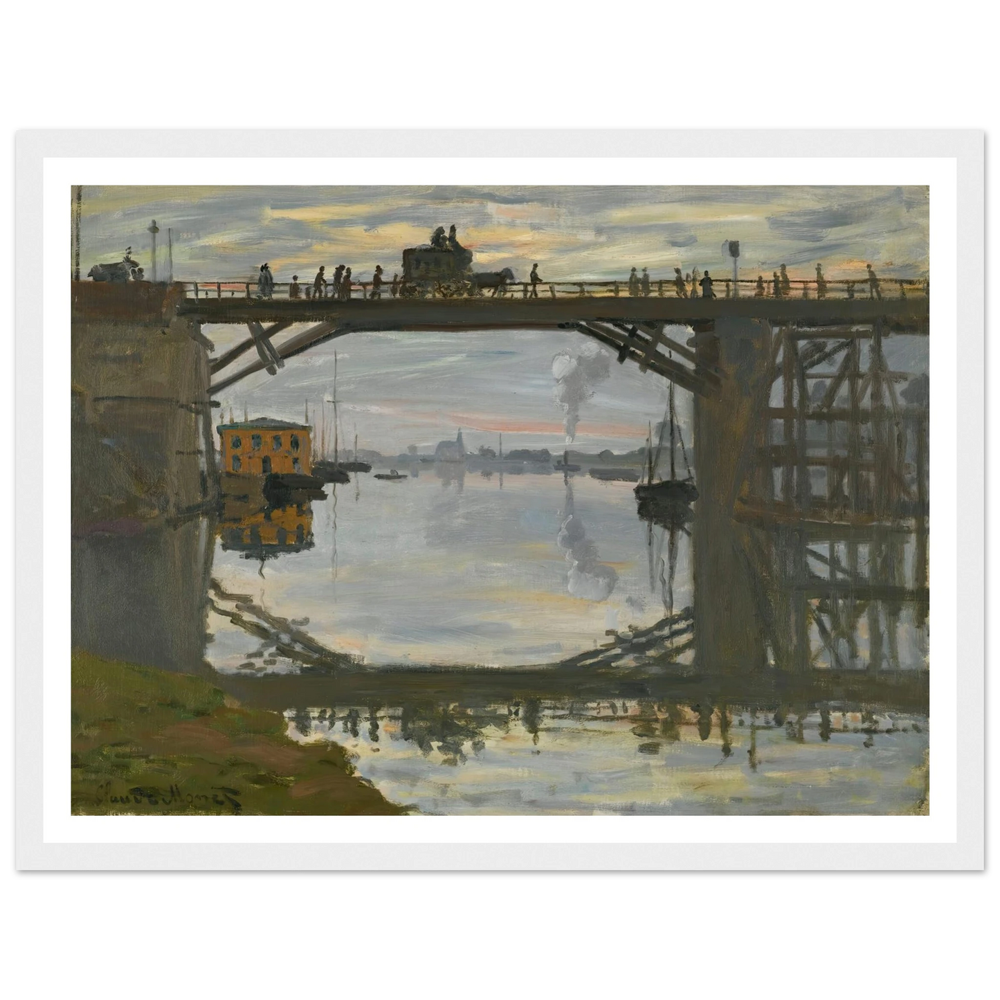 Le Pont De Bois (1872) Art Print | Claude Monet-Quipham Collections
