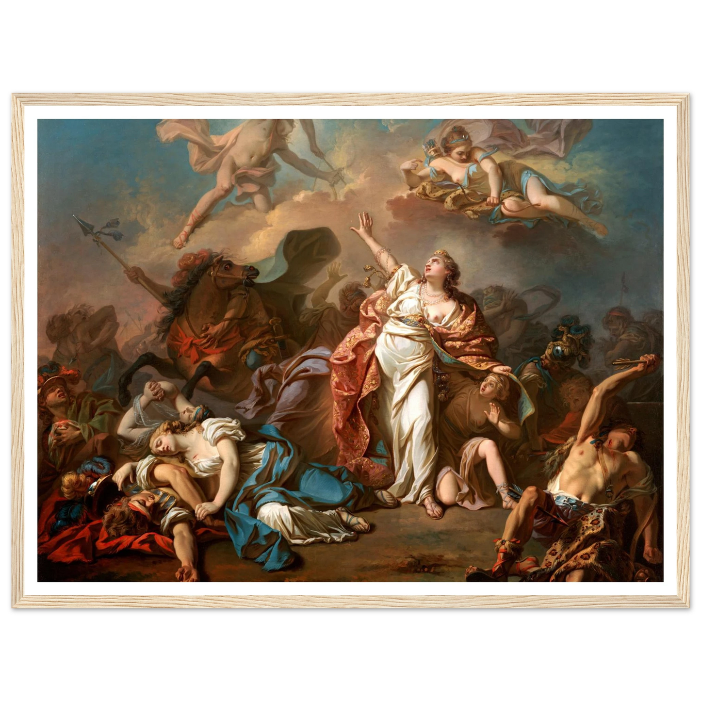 Apollo And Diana Attacking The Children Of Niobe (1772) Art Print | Jacques Louis David-Quipham Collections
