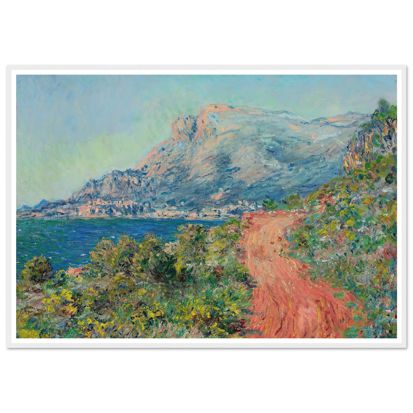 La route rouge près de Menton (1884) Art Print | Claude Monet-Quipham Collections