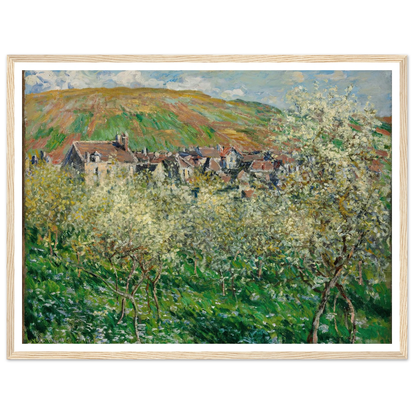 Flowering Plum Trees (1879) Art Print | Claude Monet-Quipham Collections