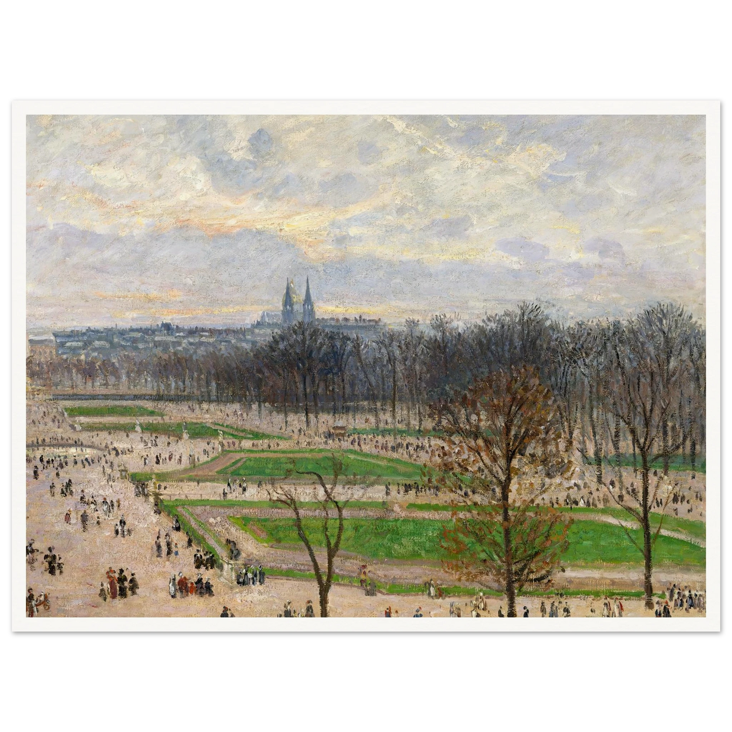 The Garden of the Tuileries on a Winter Afternoon (1899) Art Print | Camille Pissarro-Quipham Collections