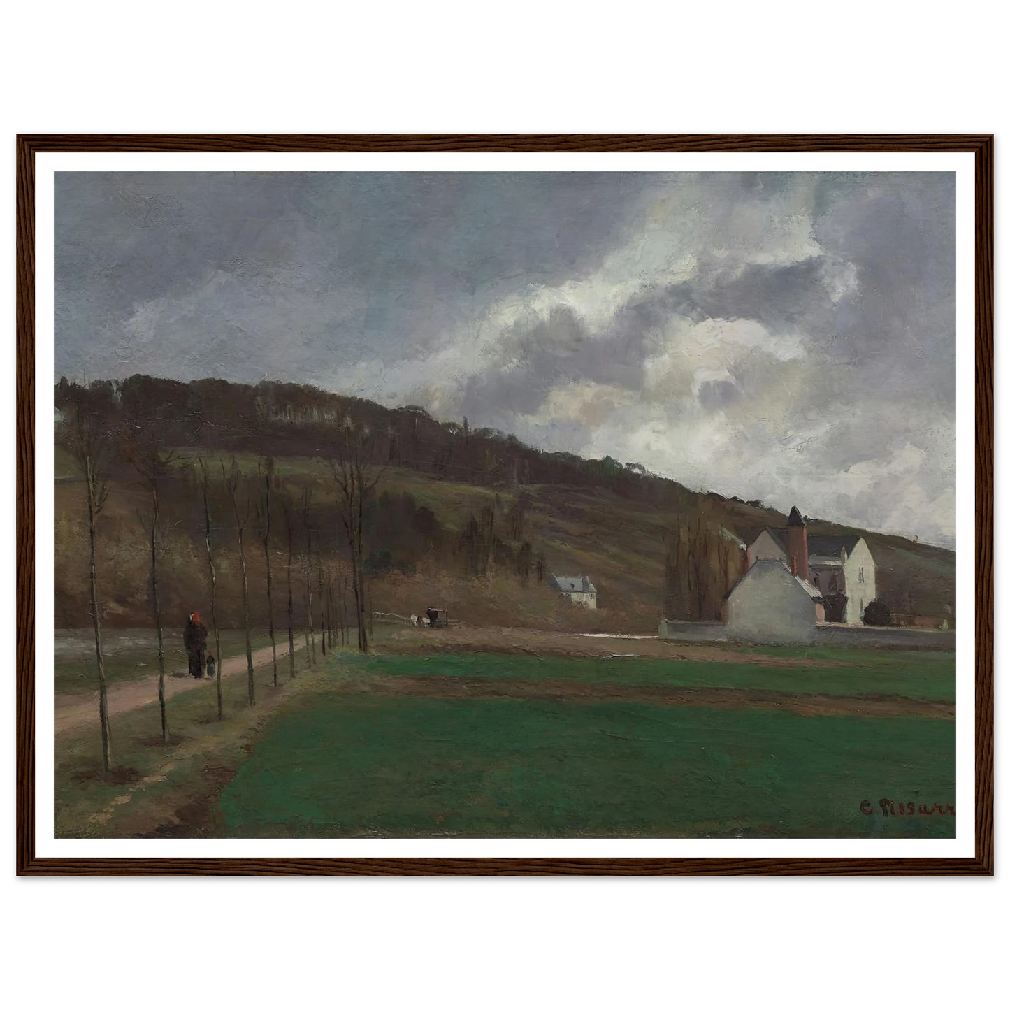 The Banks of the Marne in Winter (1866) Art Print | Camille Pissarro-Quipham Collections