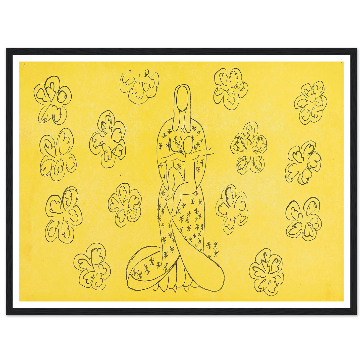 Vierge et l’enfant au décor fleuri (1949) Art Print | Henri Matisse-Quipham Collections