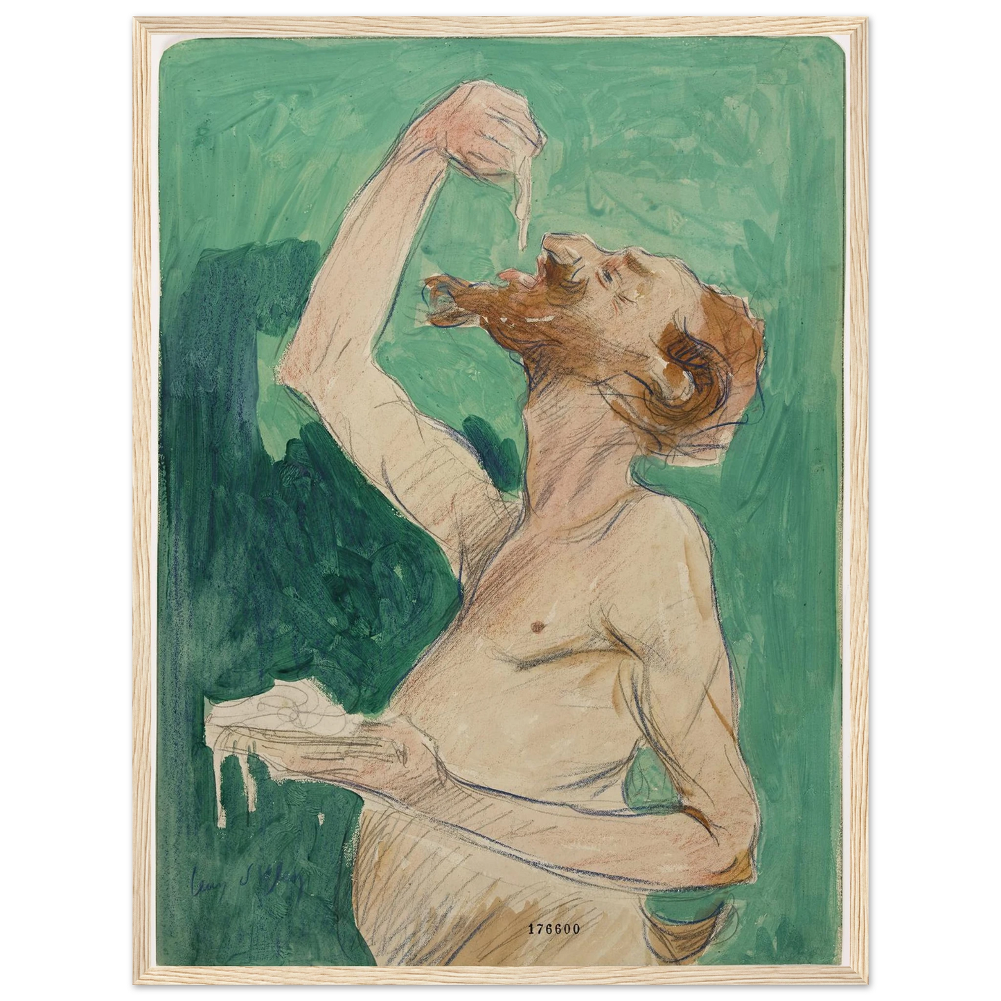 Faune mangeant des spaghettis (1920) Art Print | Jean Dylen-Quipham Collections