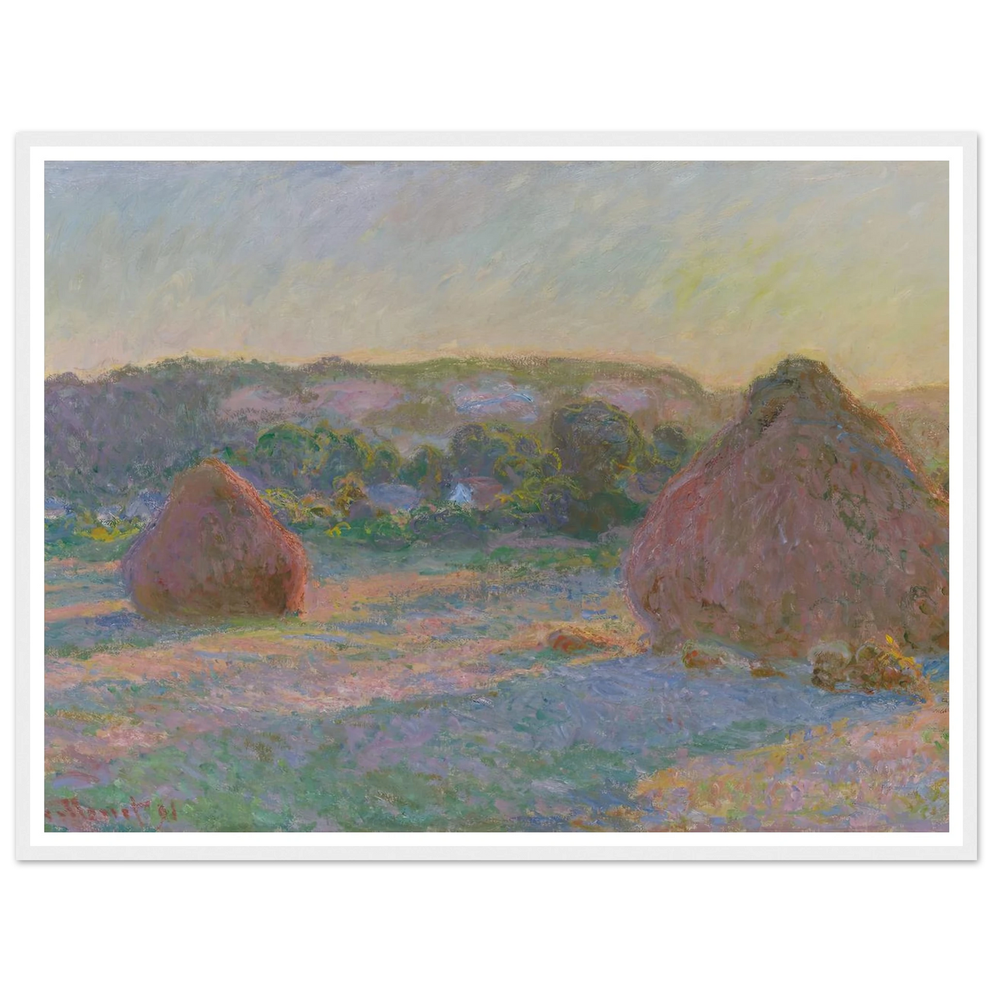 Stacks of Wheat (End of Summer) (1890-91) Art Print | Claude Monet-Quipham Collections