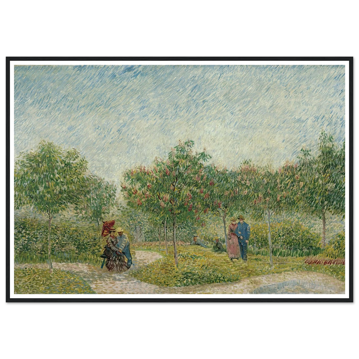 Garden in Montmarte with lovers (1887) Art Print | Vincent van Gogh-Quipham Collections