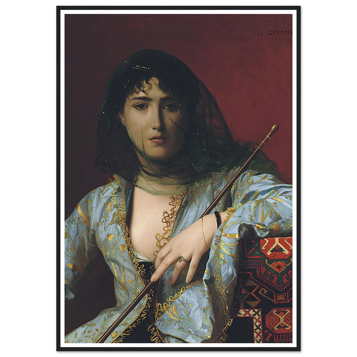 Veiled Circassian Beauty Art Print | Jean Leon Gerome-Quipham Collections