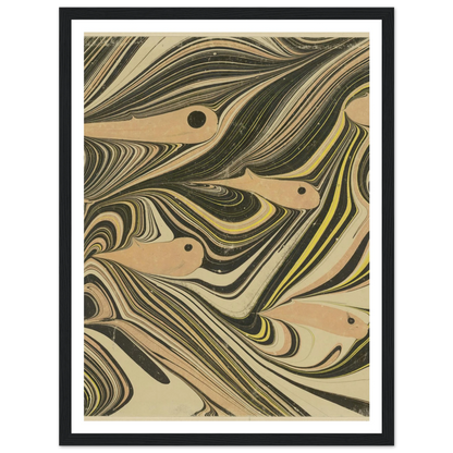 Marmorpapier (mit Fischmotiven) (1903 - 1907) Art Print | Josef Hoffmann-Quipham Collections