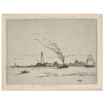 Boston Light (circa 1911) Art Print | Ernest Haskell-Quipham Collections