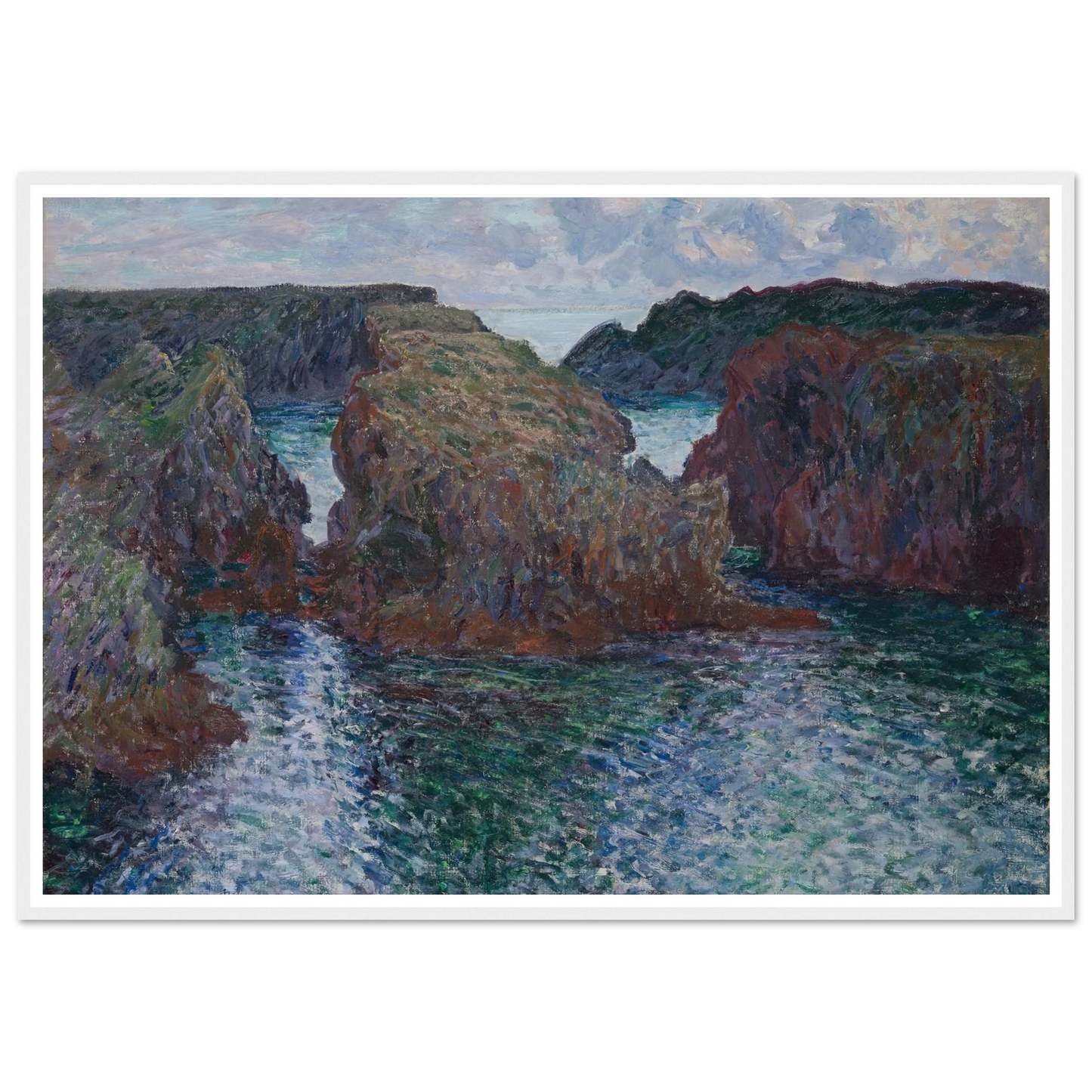 Rocks at Port-Goulphar, Belle-Île (1886) Art Print | Claude Monet-Quipham Collections