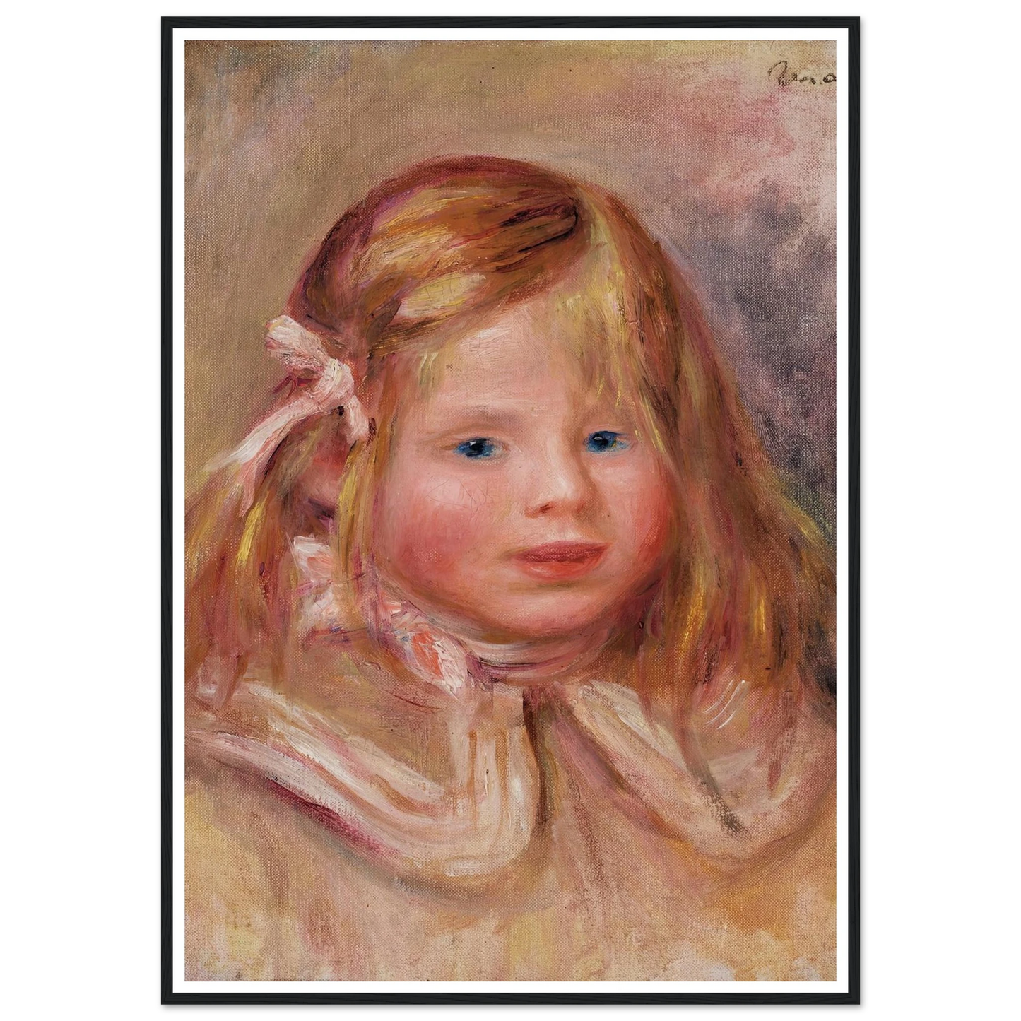 Coco au ruban rose (circa 1905) Art Print | Pierre Auguste Renoir-Quipham Collections