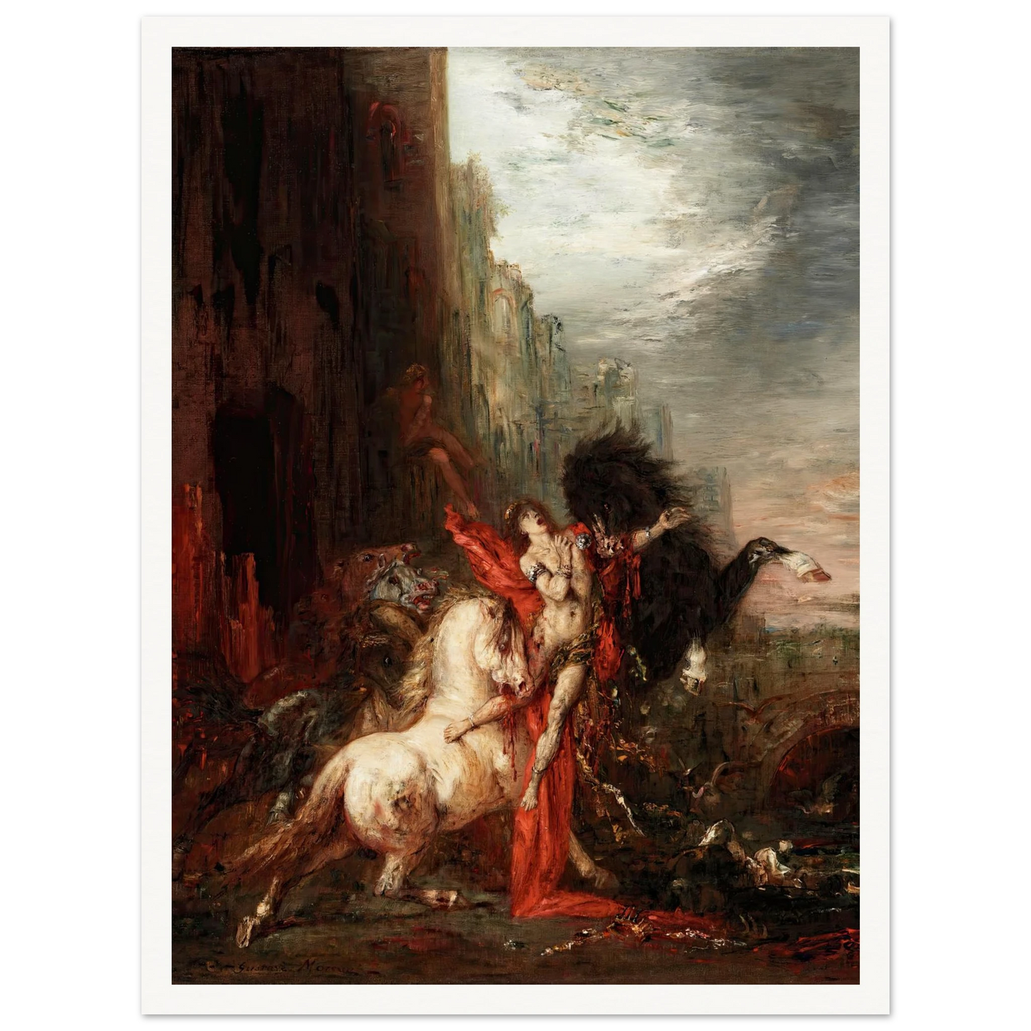Diomedes Devoured by His Horses (1865-1870) Art Print | Gustave Moreau-Quipham Collections