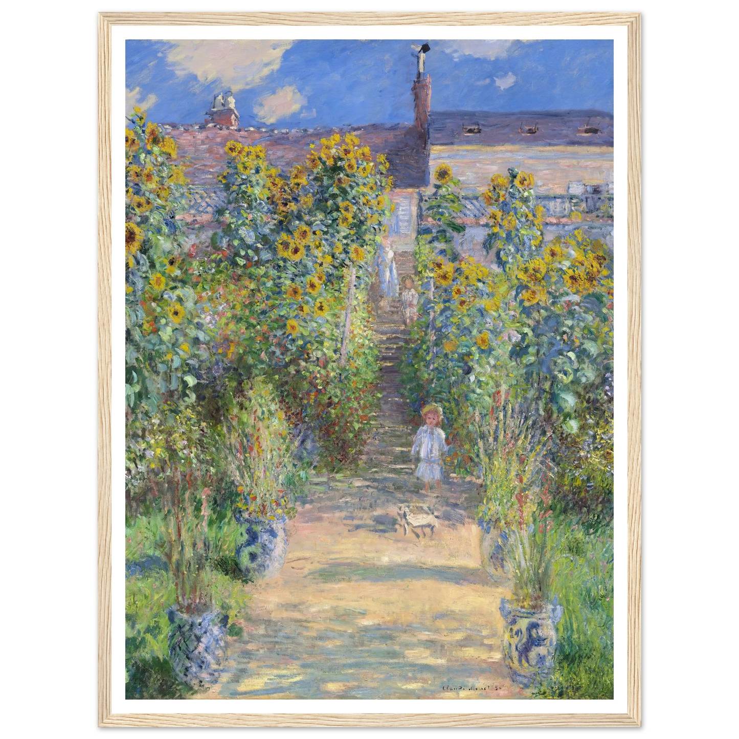 The Artist’s Garden at Vétheuil (1881) Art Print | Claude Monet-Quipham Collections