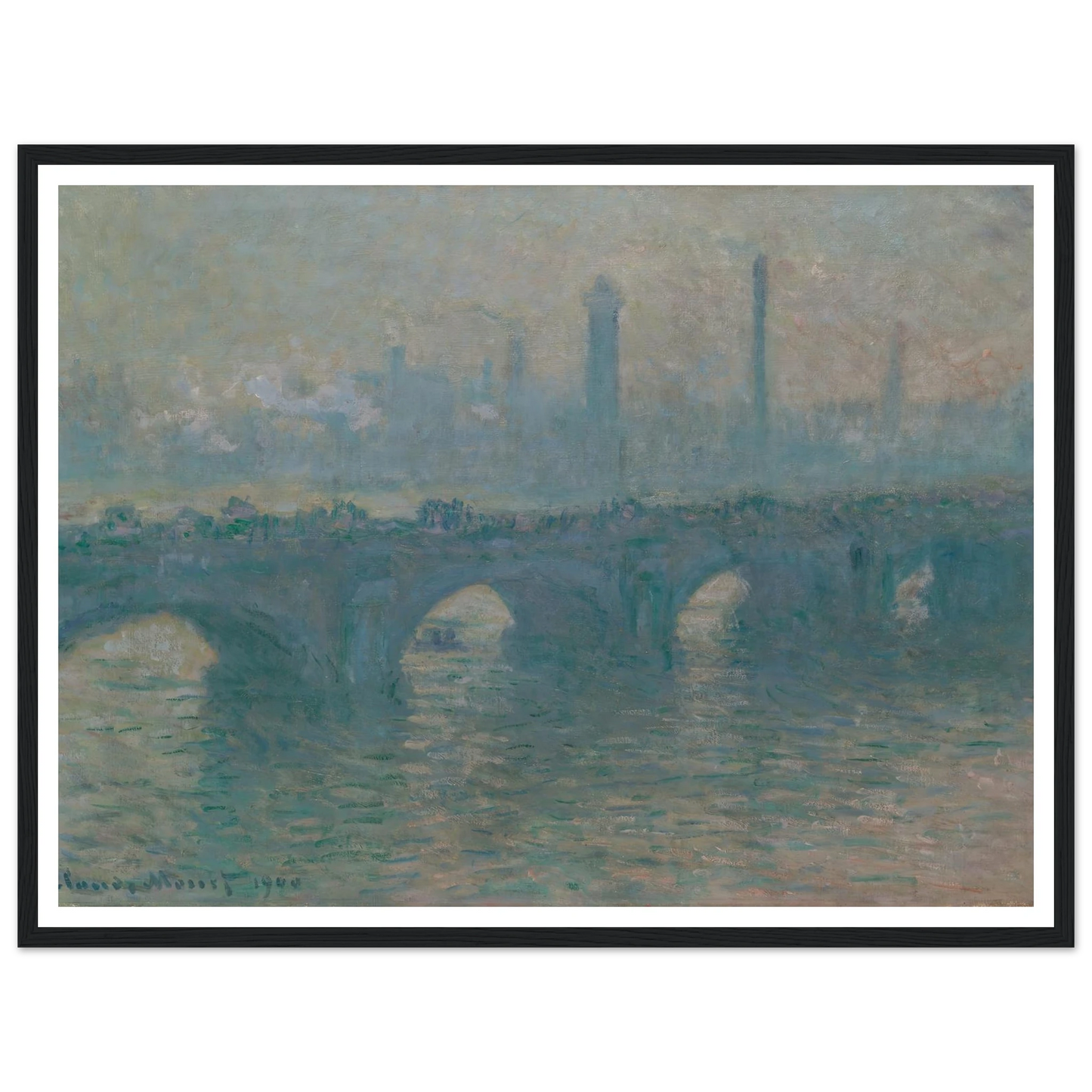 Waterloo Bridge, Gray Weather (1900) Art Print | Claude Monet-Quipham Collections