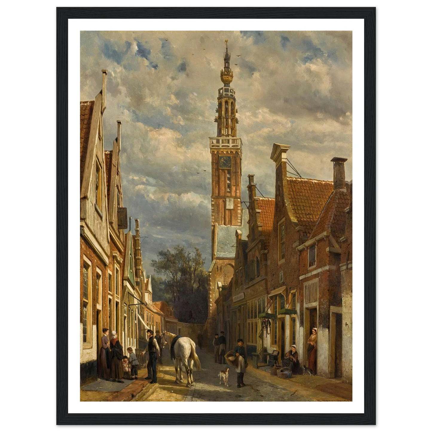 The carillon tower in Edam (1879) Art Print | Cornelis Springer-Quipham Collections