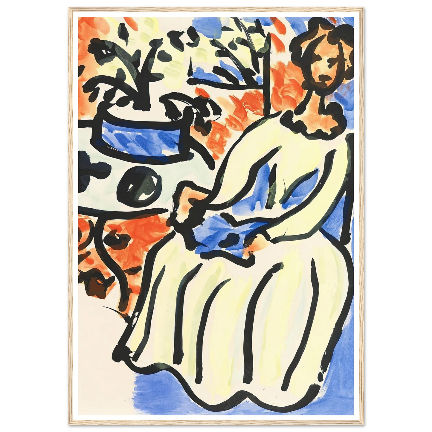 Marie-José en robe jaune (1950) Art Print | Henri Matisse-Quipham Collections