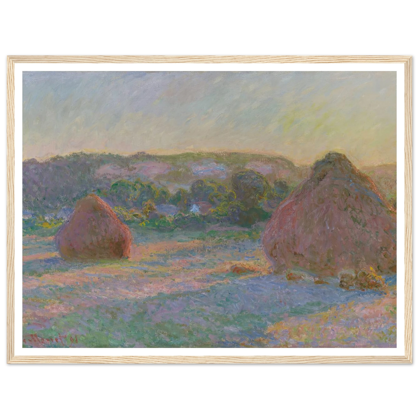 Stacks of Wheat (End of Summer) (1890-91) Art Print | Claude Monet-Quipham Collections