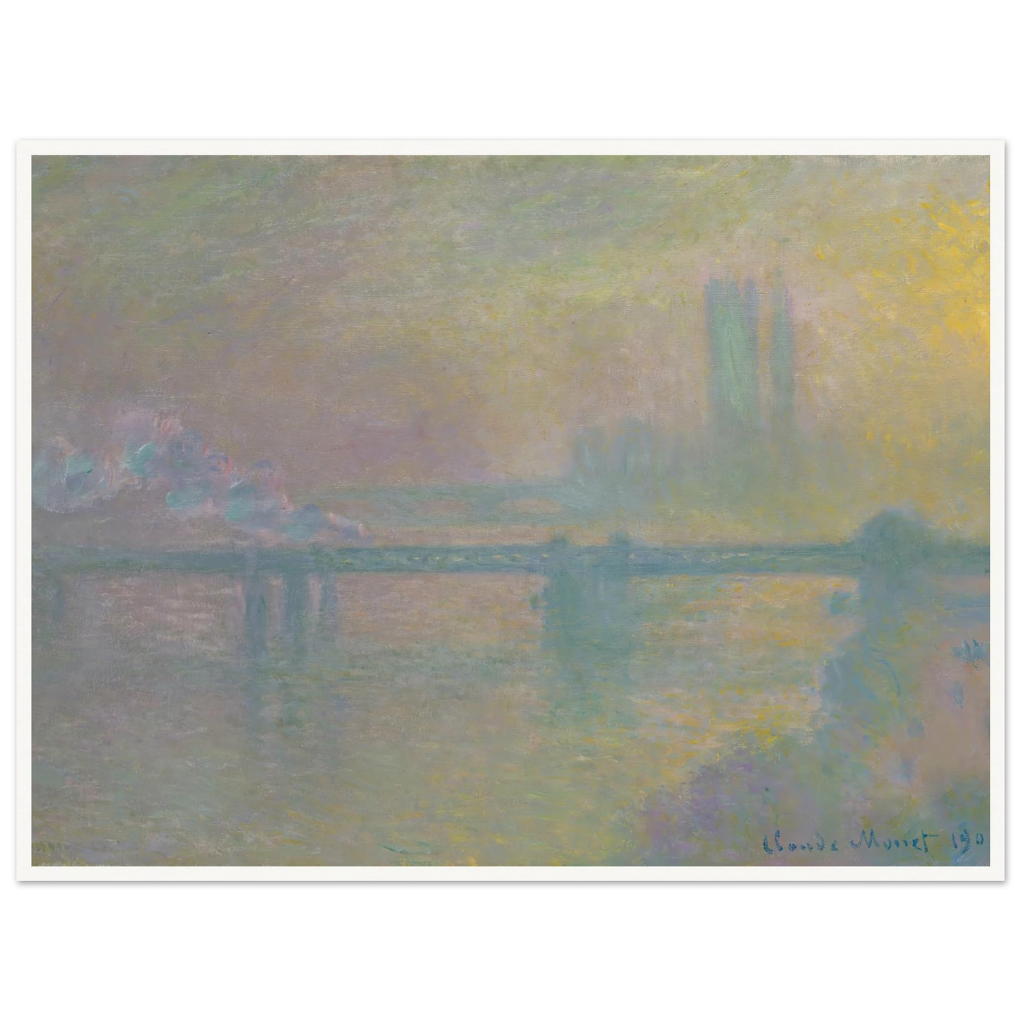 Charing Cross Bridge, London (1901) Art Print | Claude Monet-Quipham Collections