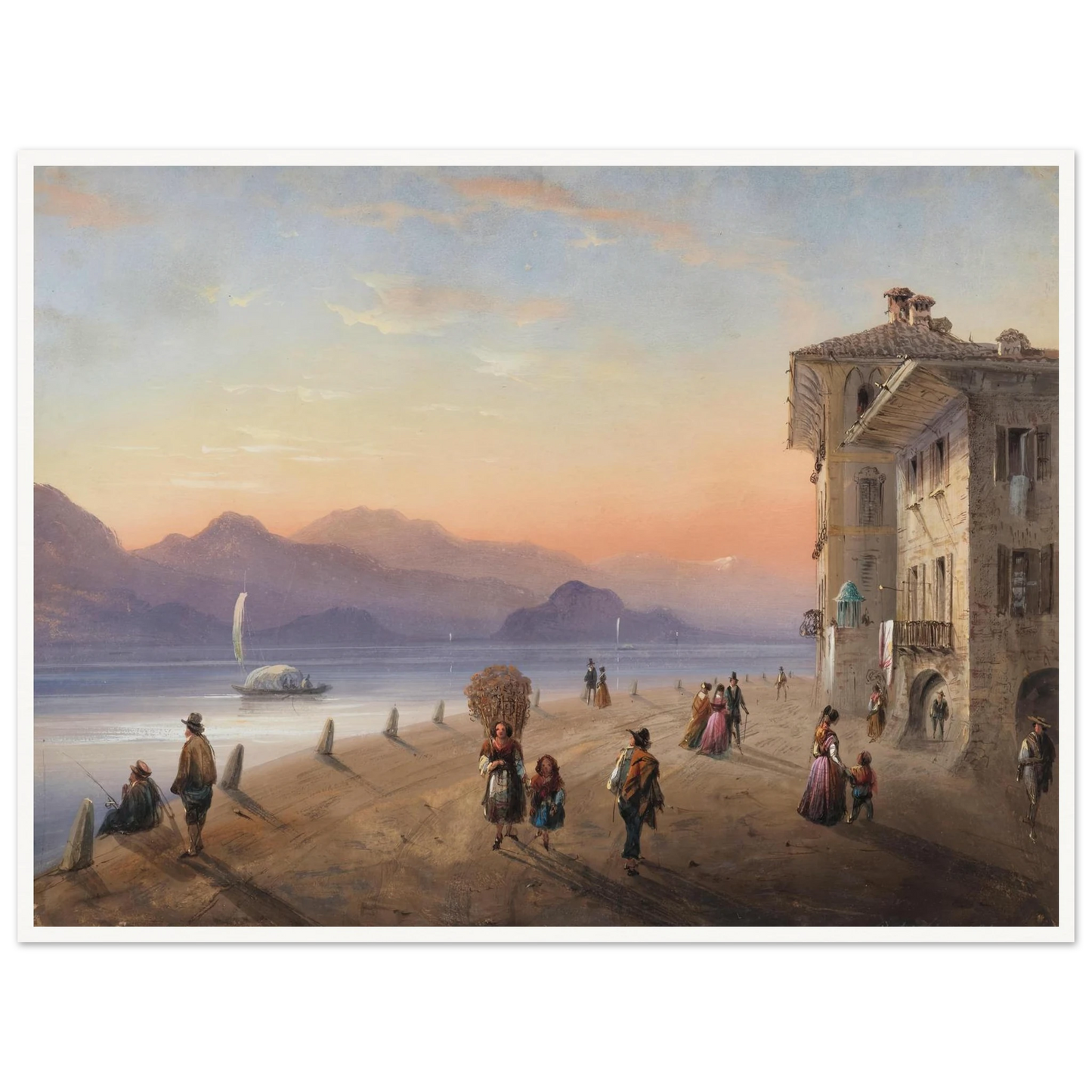 Palazzo Borromeo, Isola Bella on Lake Maggiore (1849) Art Print | Carlo Bossoli-Quipham Collections