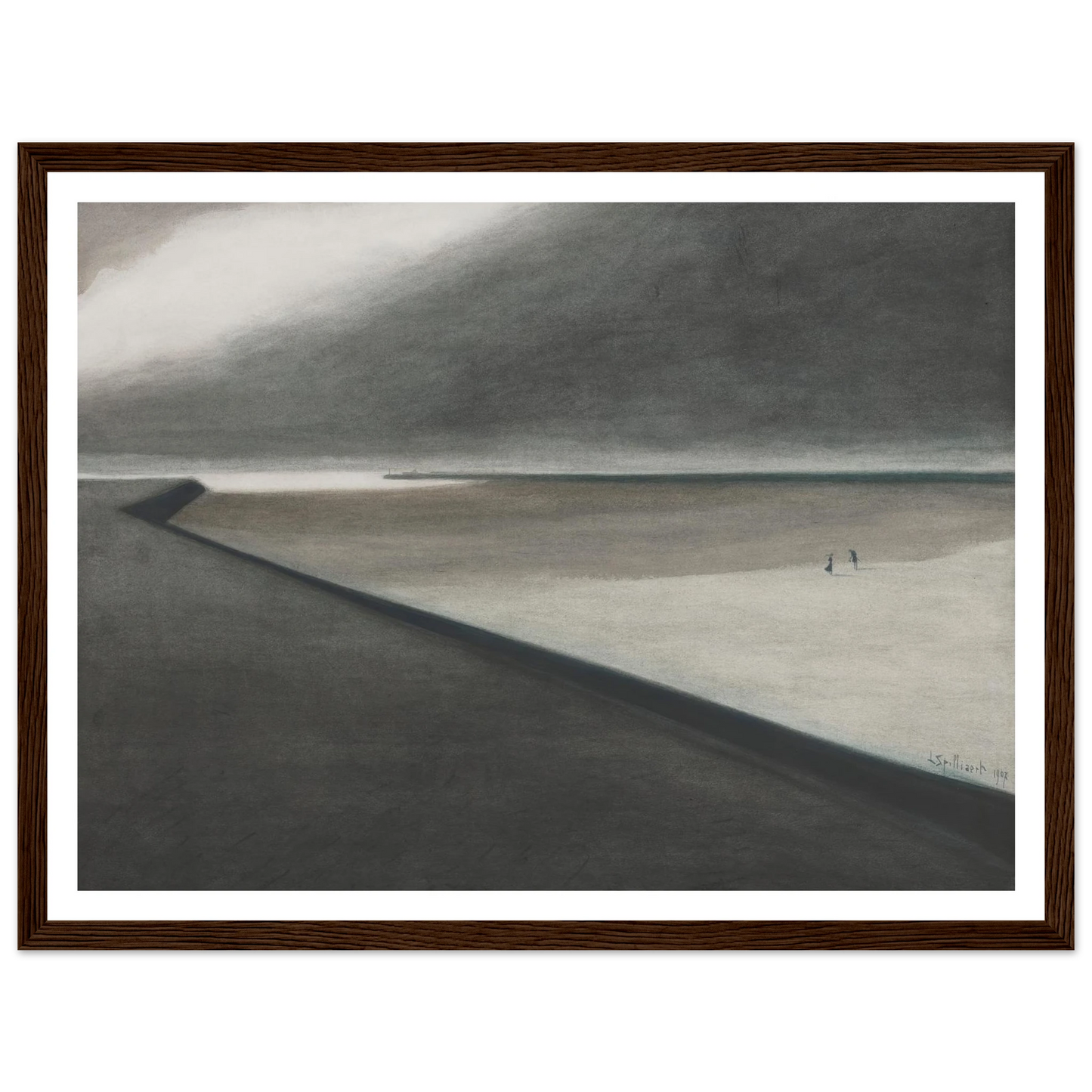 Digue et plage (1907) Art Print | Leon Spilliaert-Quipham Collections