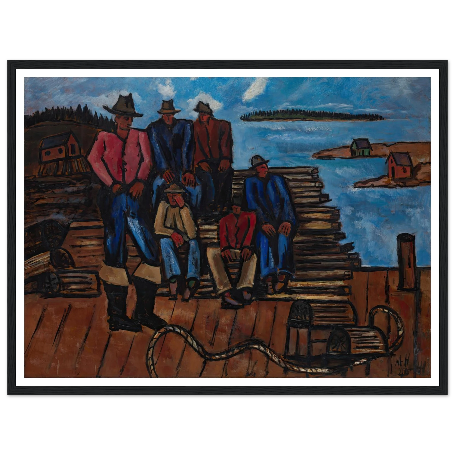 Lobster Fishermen (1940-1941) Art Print | Marsden Hartley-Quipham Collections