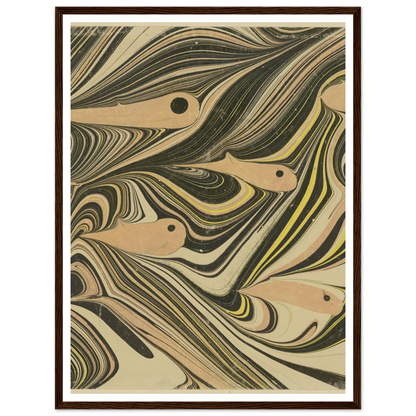 Marmorpapier (mit Fischmotiven) (1903 - 1907) Art Print | Josef Hoffmann-Quipham Collections