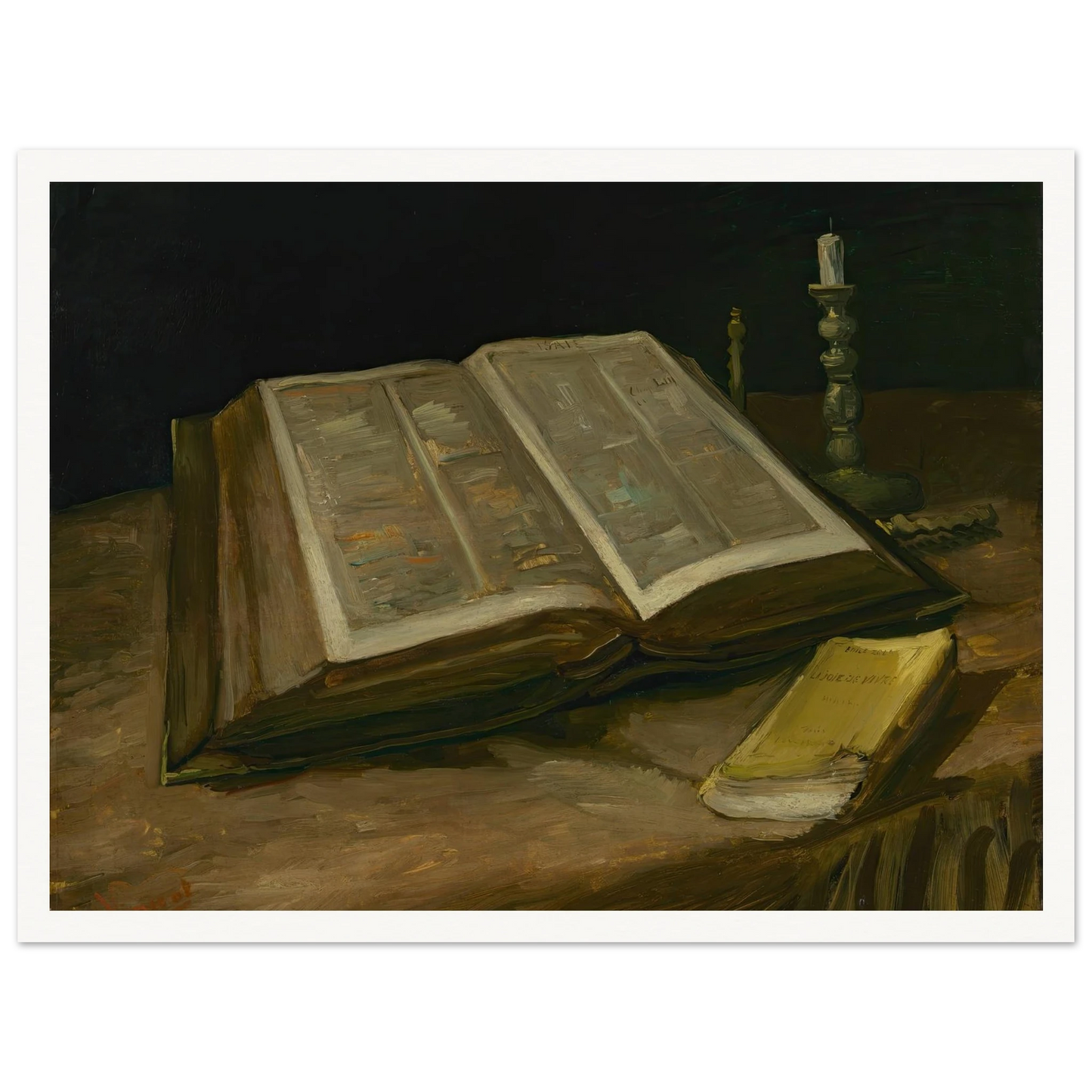 Still Life with Bible (1885) Art Print | Vincent van Gogh-Quipham Collections