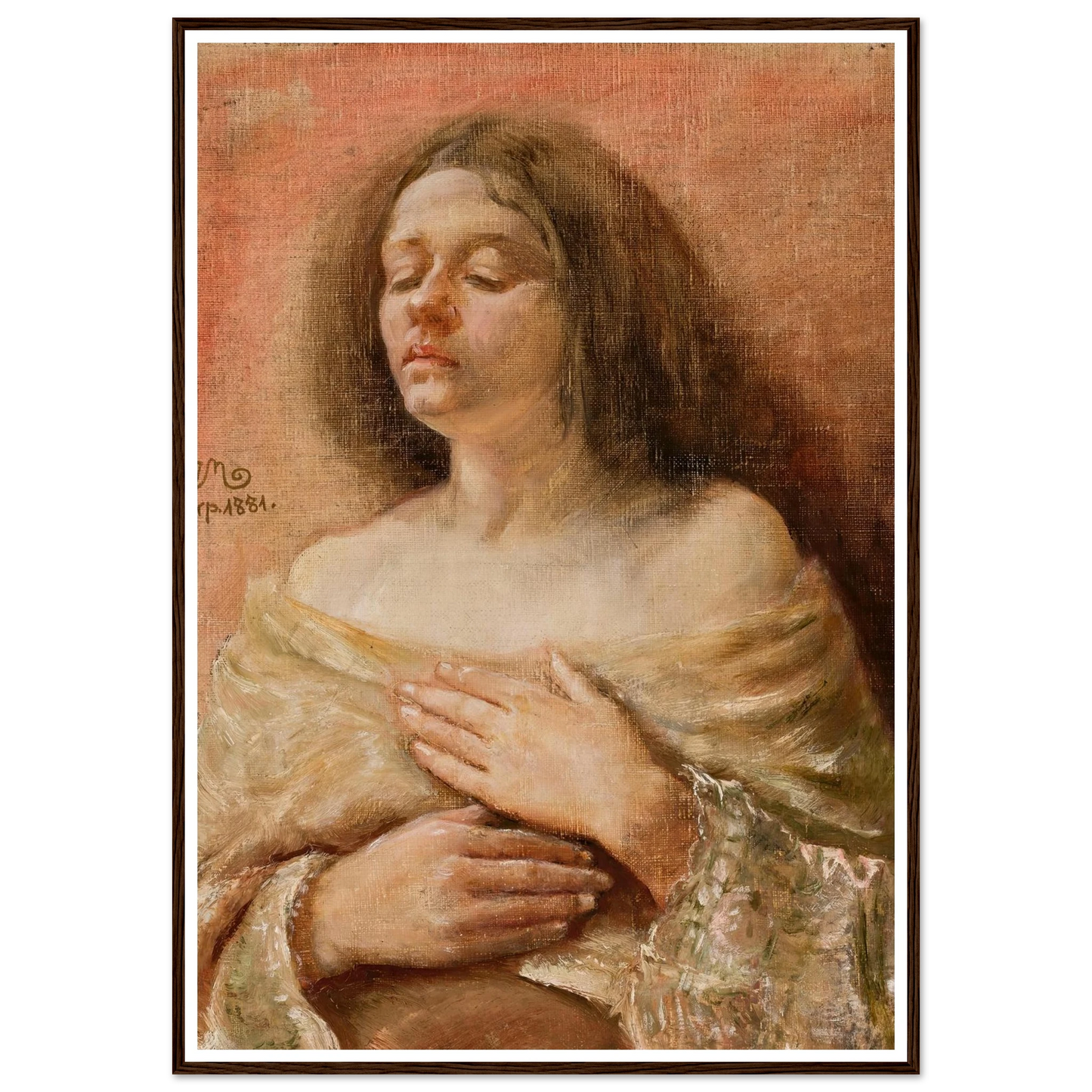 Portrait study of a woman (1881) Art Print | Jan Matejko-Quipham Collections