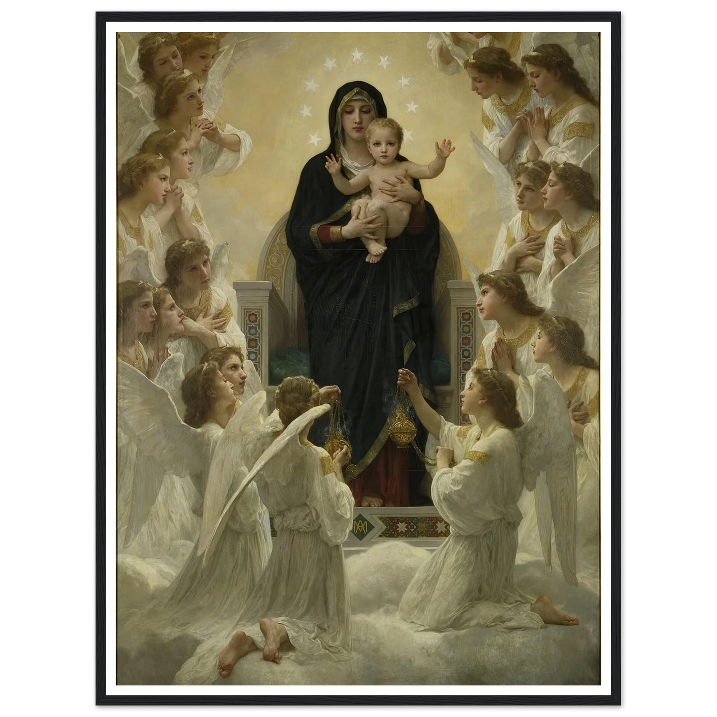 La Vierge aux anges (1900) Art Print | William Bouguereau-Quipham Collections