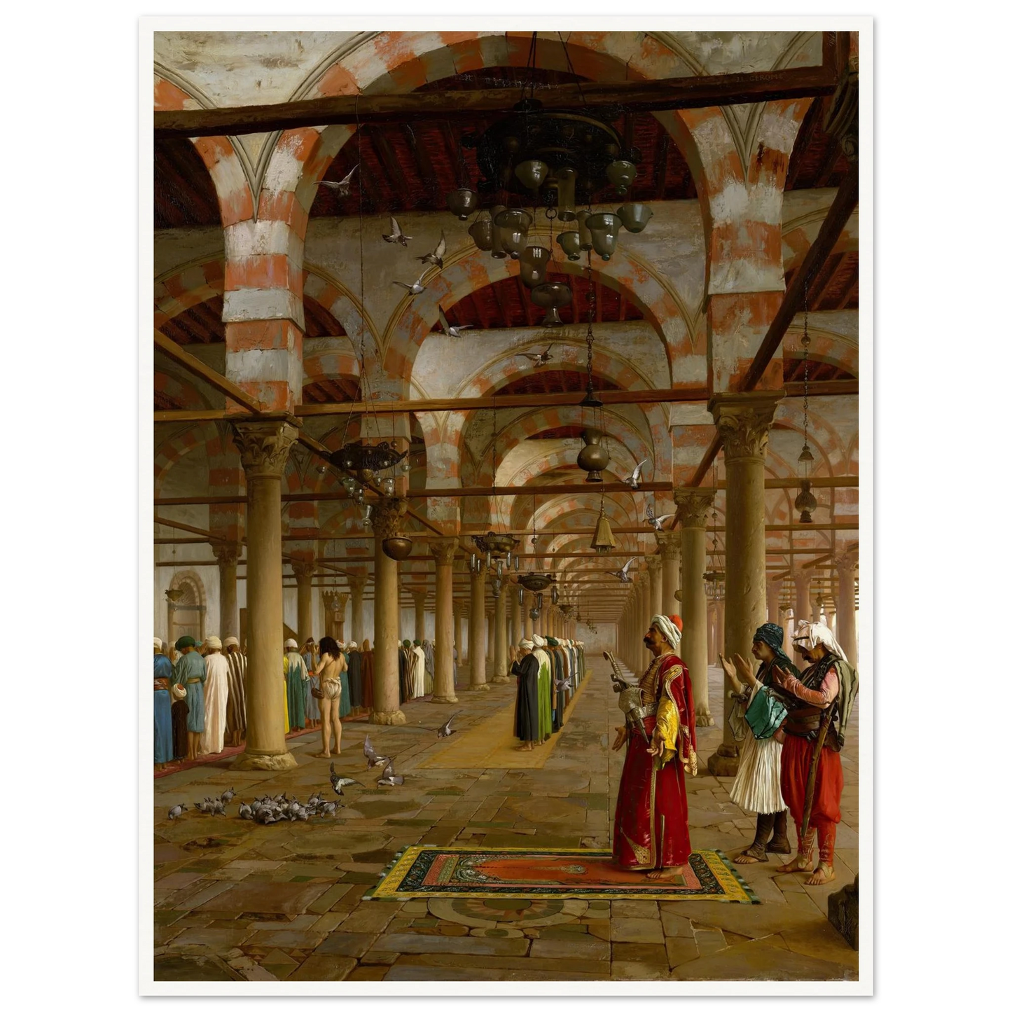 Prayer in the Mosque (1871) Art Print | Jean Leon Gerome-Quipham Collections
