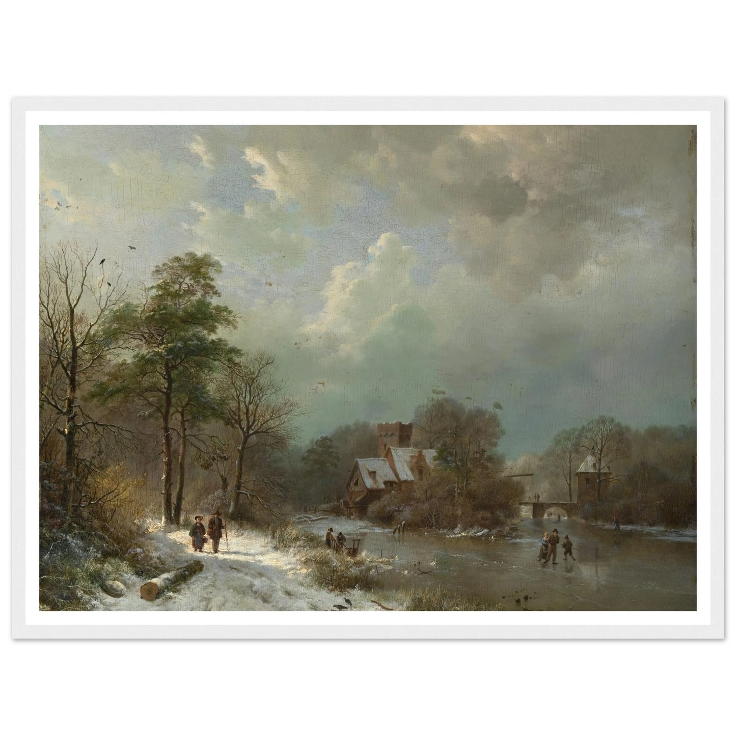 Winter Landscape, Holland (1833) Art Print | Barend Cornelis Koekkoek-Quipham Collections