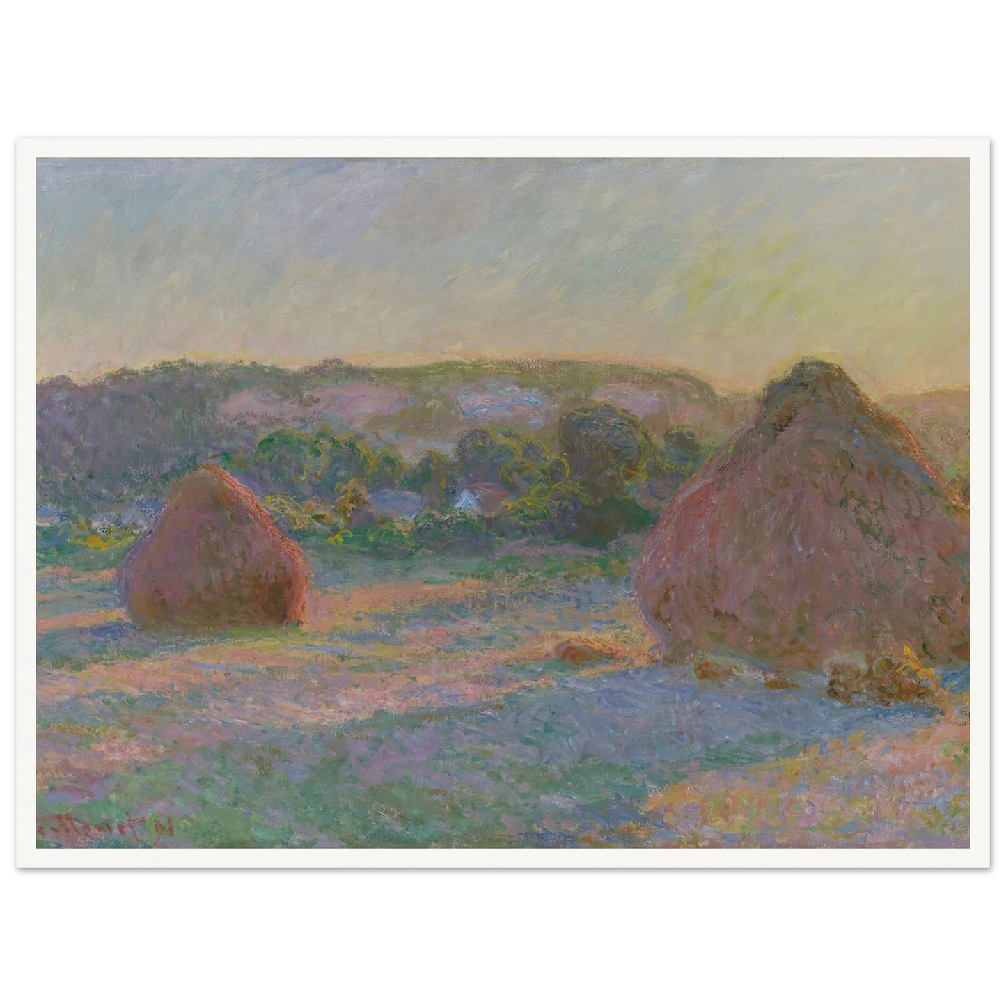 Stacks of Wheat (End of Summer) (1890-91) Art Print | Claude Monet-Quipham Collections