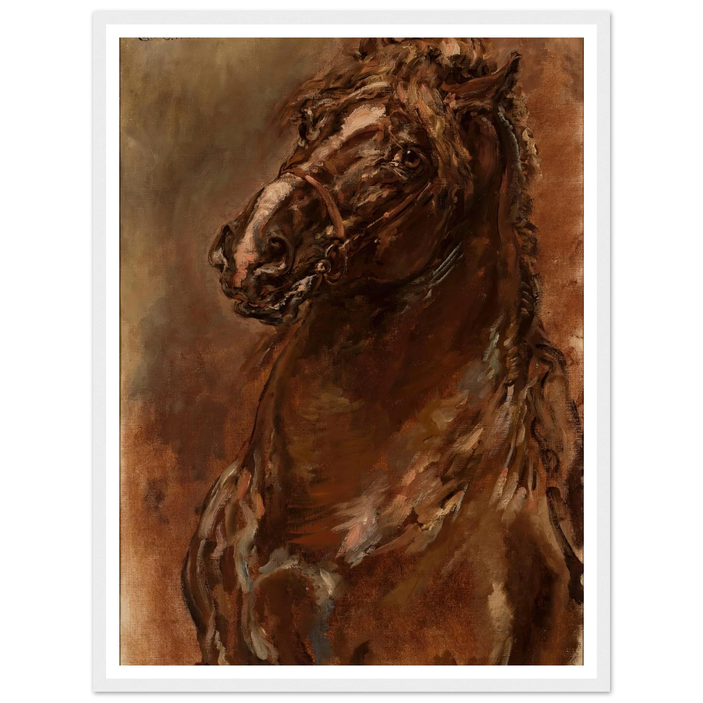 Study of horse’s head for “The Maid of Orléans” (1886) Art Print | Jan Matejko-Quipham Collections