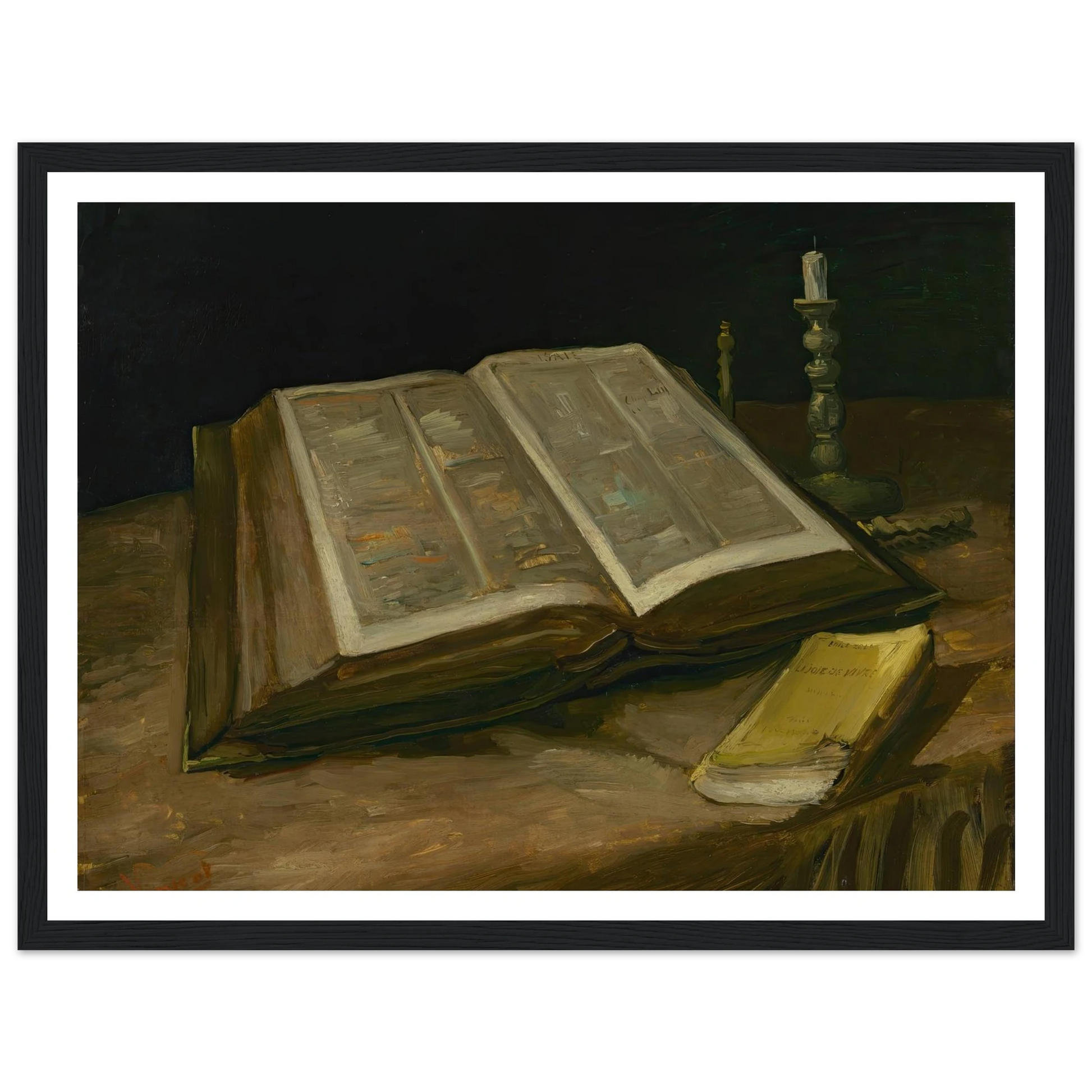 Still Life with Bible (1885) Art Print | Vincent van Gogh-Quipham Collections