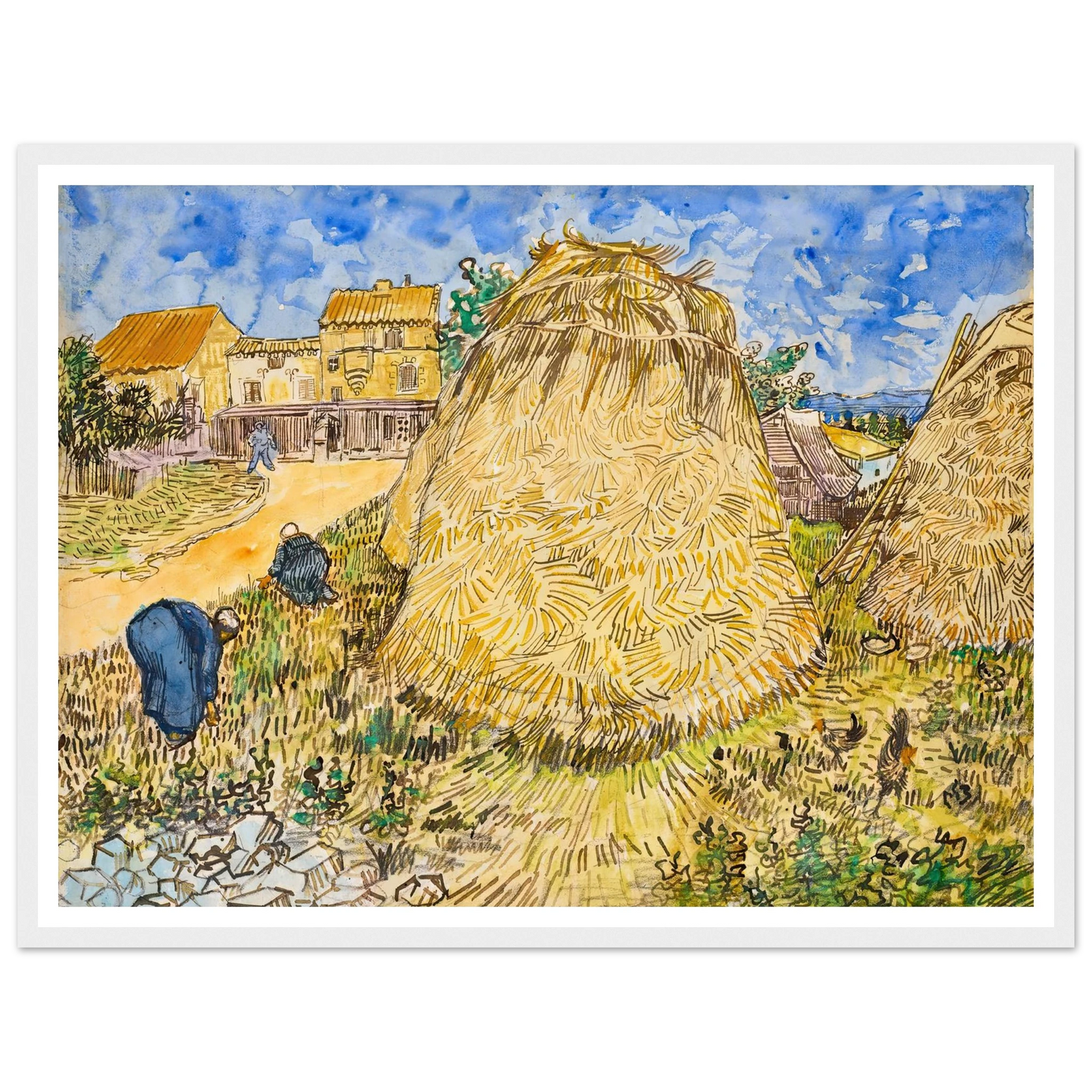 Meules de blé (1888) Art Print | Vincent van Gogh-Quipham Collections