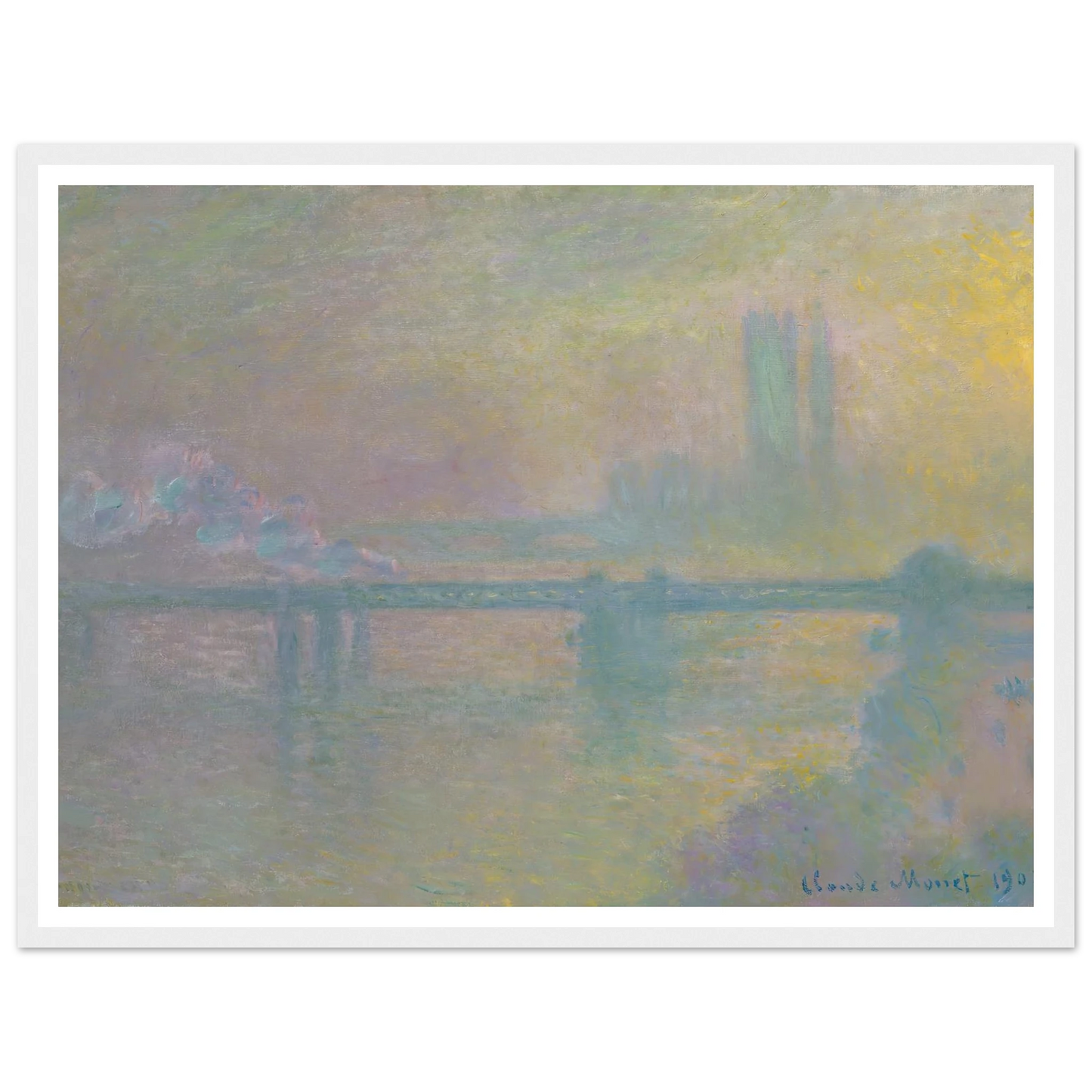 Charing Cross Bridge, London (1901) Art Print | Claude Monet-Quipham Collections