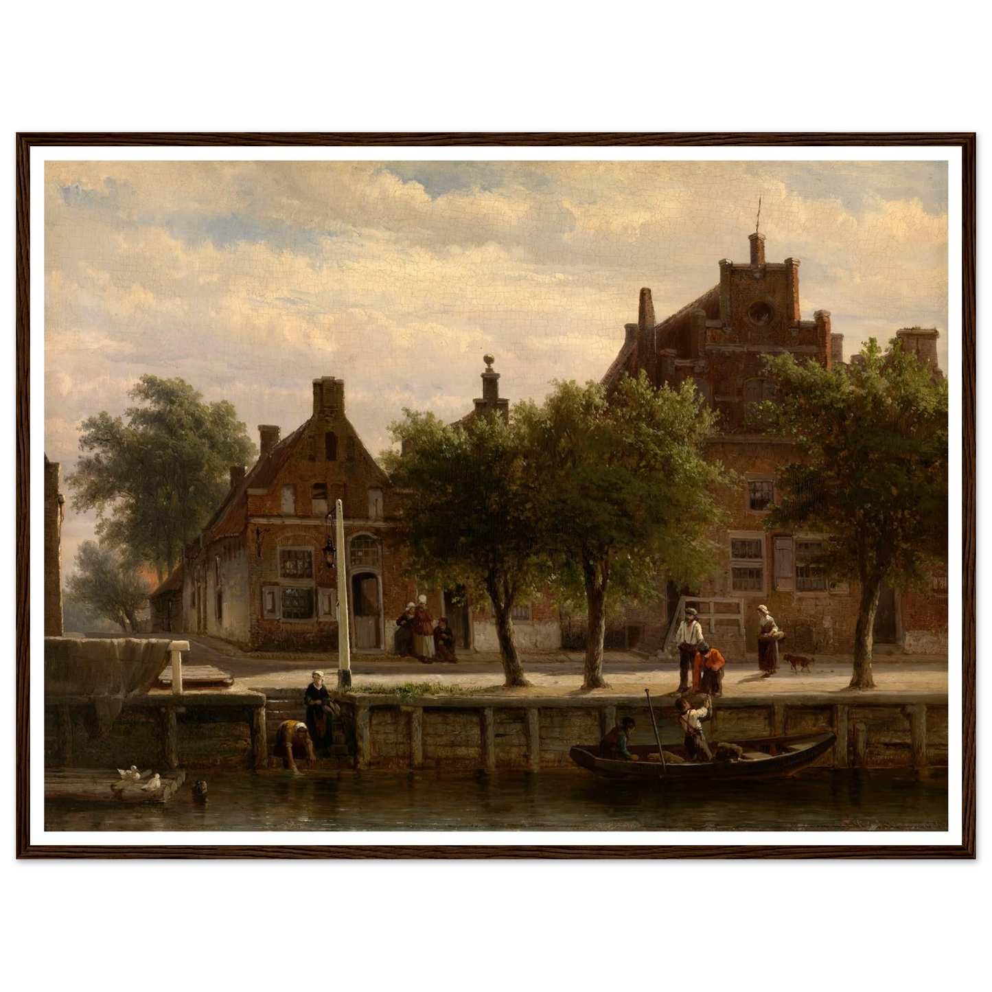 A View of the Harbour of Hasselt, Overijssel (1862) Art Print | Cornelis Springer-Quipham Collections
