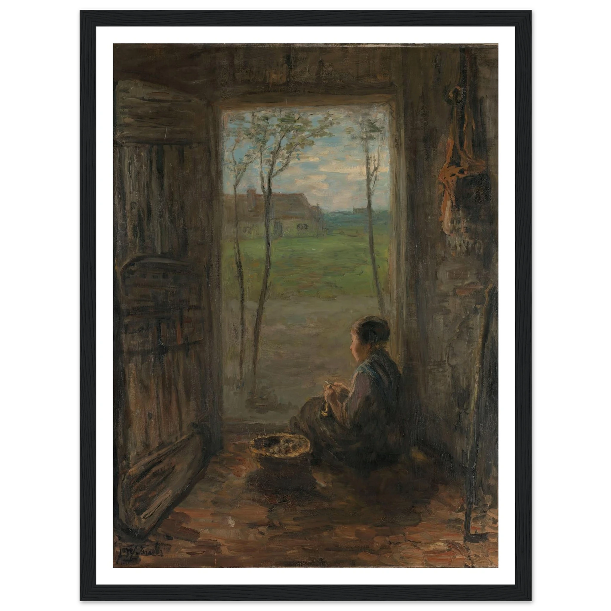 A Laren Scene (1905) Art Print | Jozef Israels-Quipham Collections