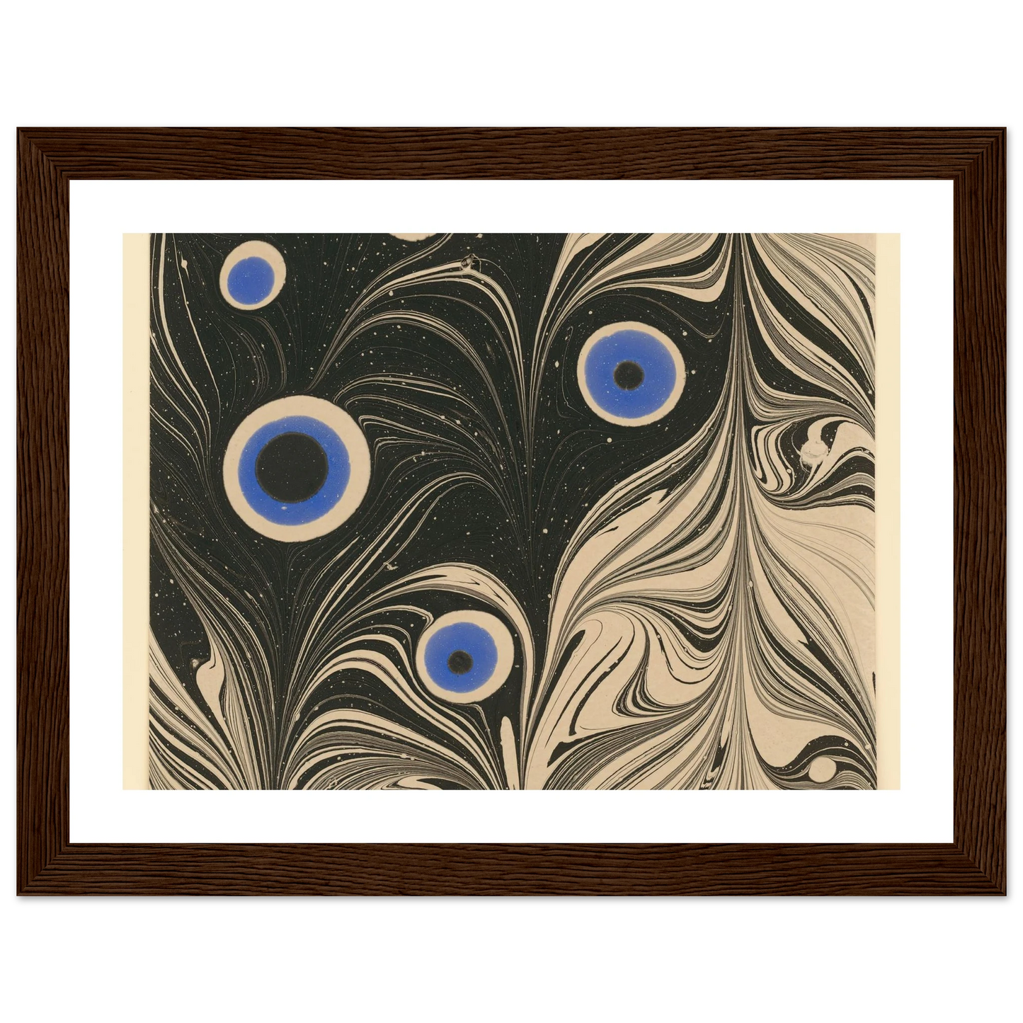 Marmorpapier (Pfauenfederornament) (1903 - 1907) Art Print | Josef Hoffmann-Quipham Collections