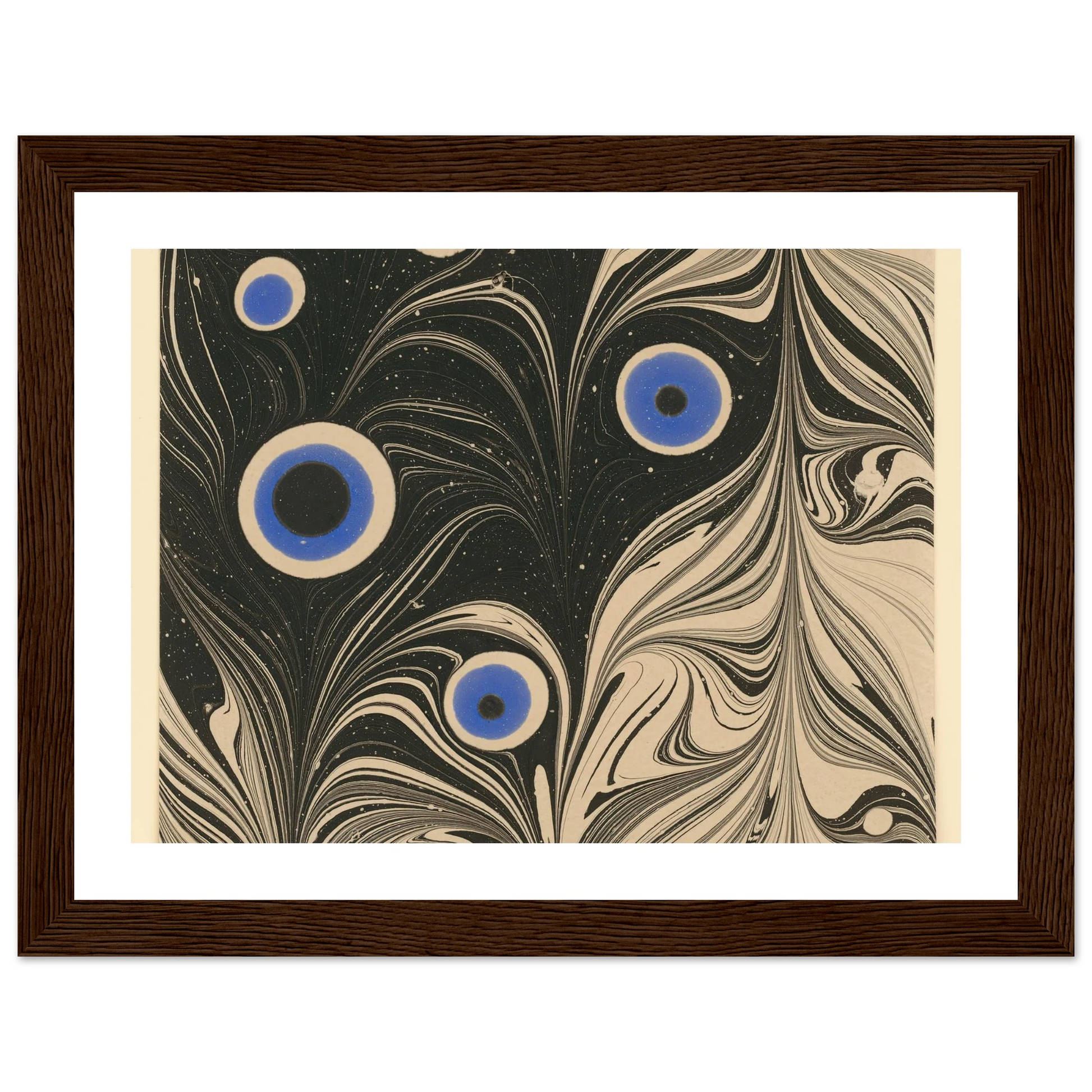 Marmorpapier (Pfauenfederornament) (1903 - 1907) Art Print | Josef Hoffmann-Quipham Collections