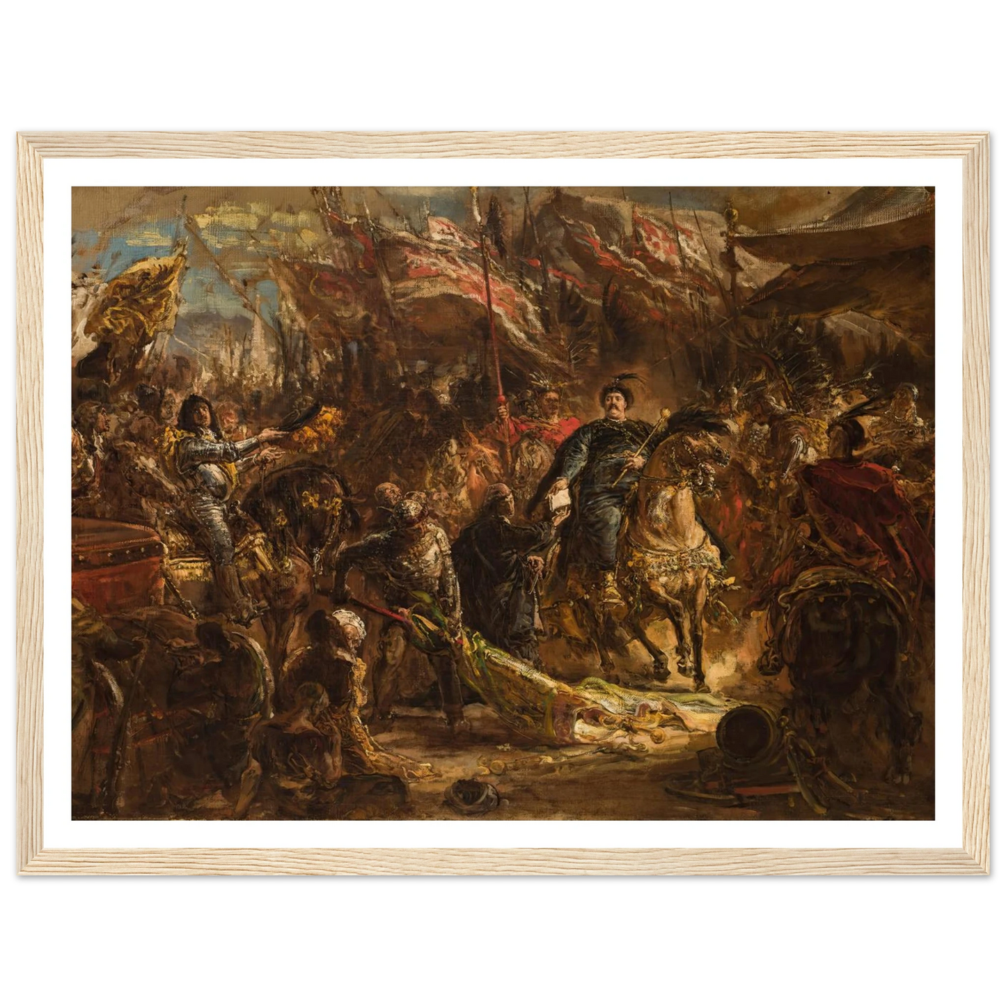 Jan III Sobieski Hands Canon Denhoff a Letter to the Pope with the Message of the Victory over the Turks at Vienna in 1683 (1880) Art Print | Jan Matejko-Quipham Collections
