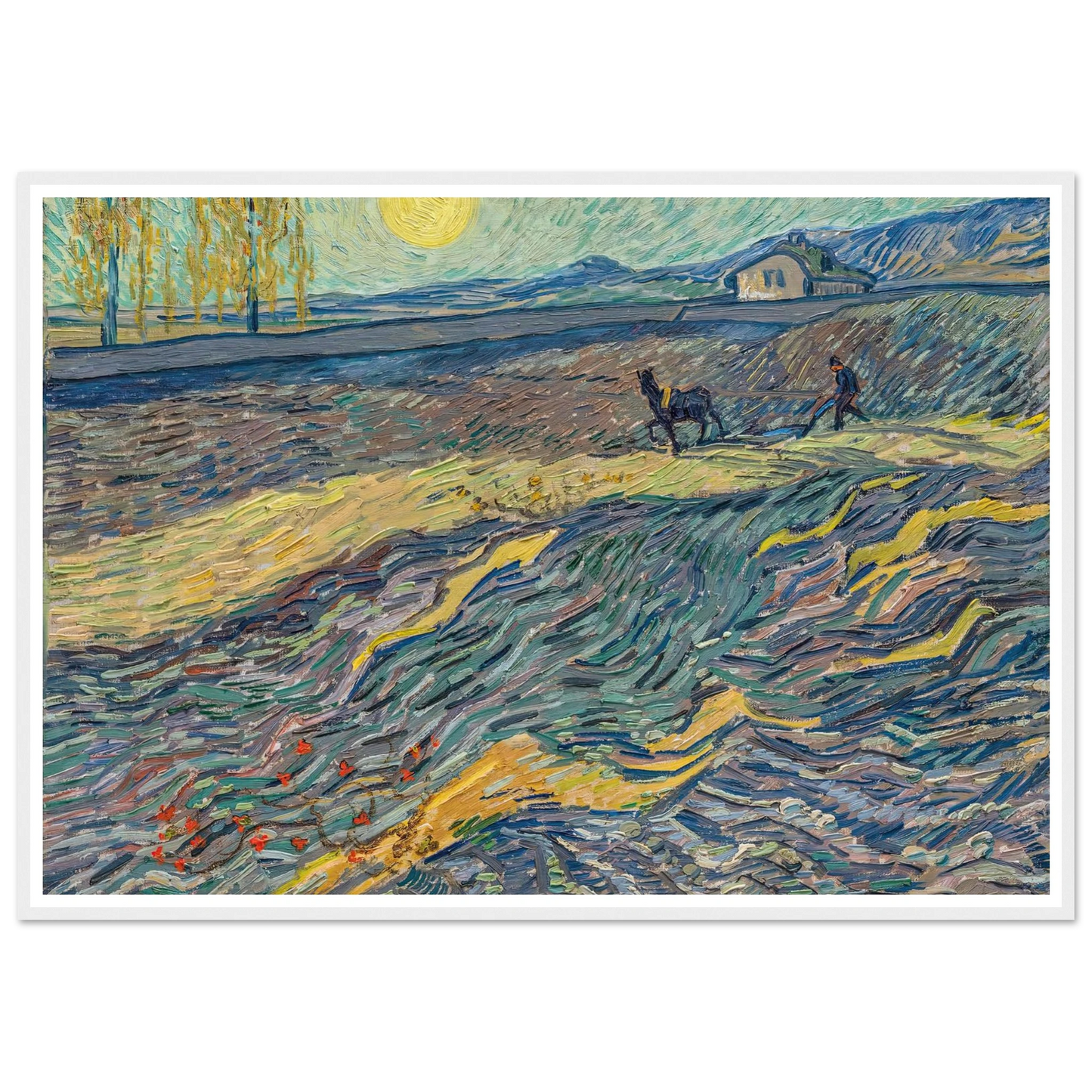 Laboureur dans un champ (1889) Art Print | Vincent van Gogh-Quipham Collections