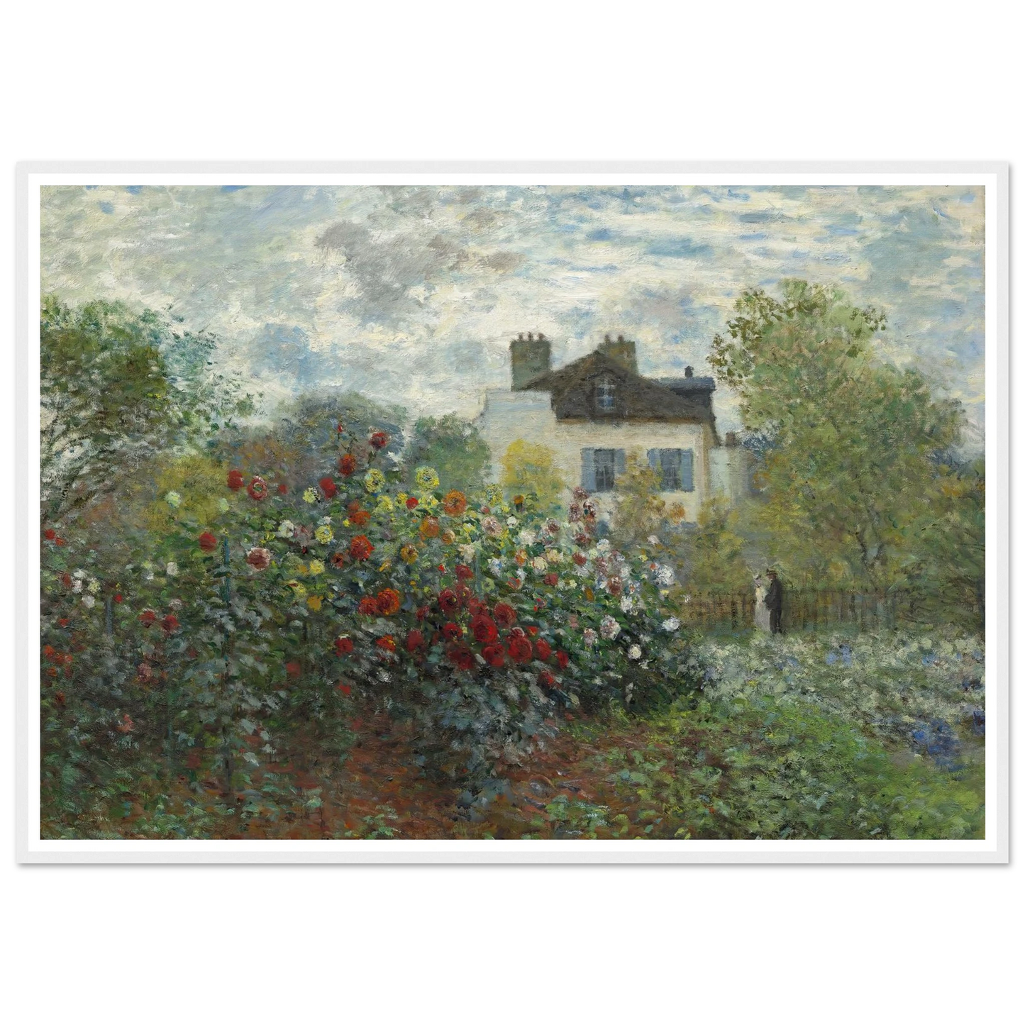 The Artist’s Garden in Argenteuil (A Corner of the Garden with Dahlias) (1873) Art Print | Claude Monet-Quipham Collections
