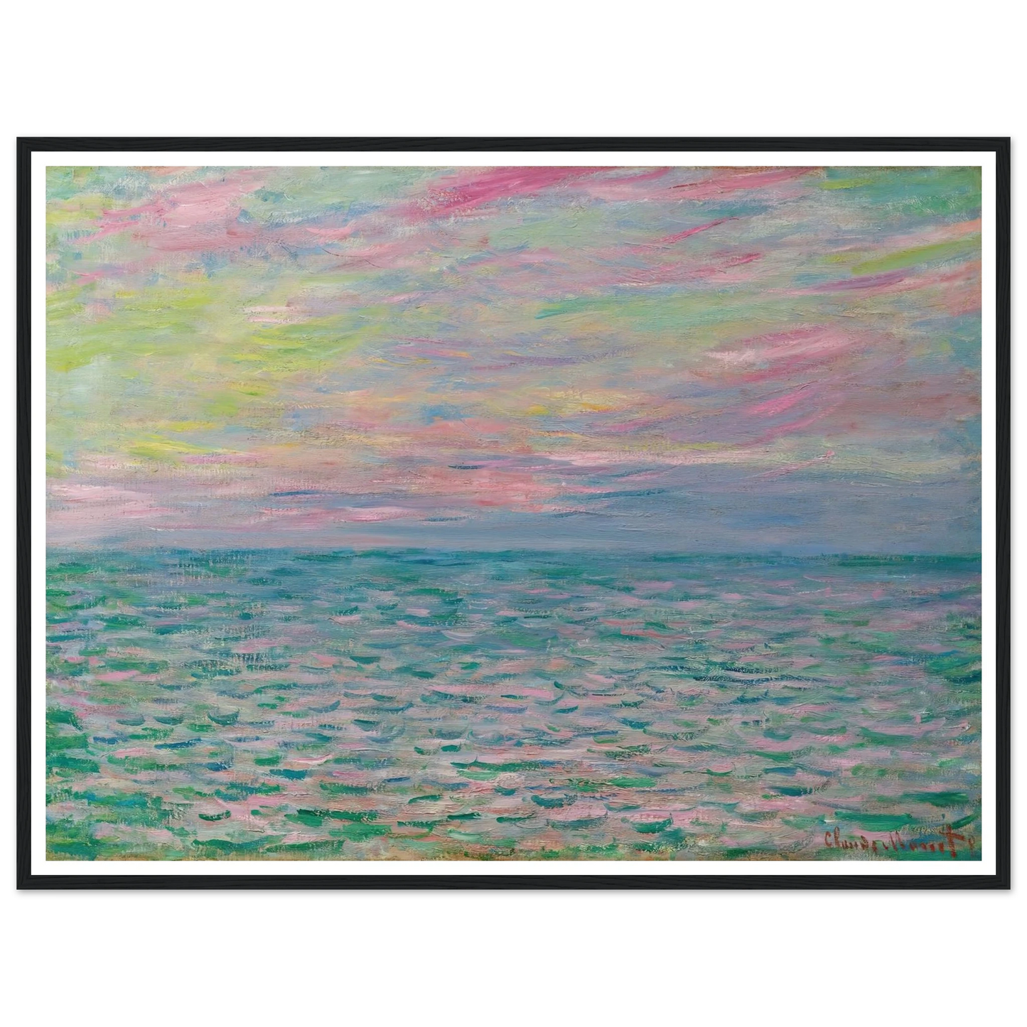 Coucher De Soleil À Pourville, Pleine Mer (1882) Art Print | Claude Monet-Quipham Collections