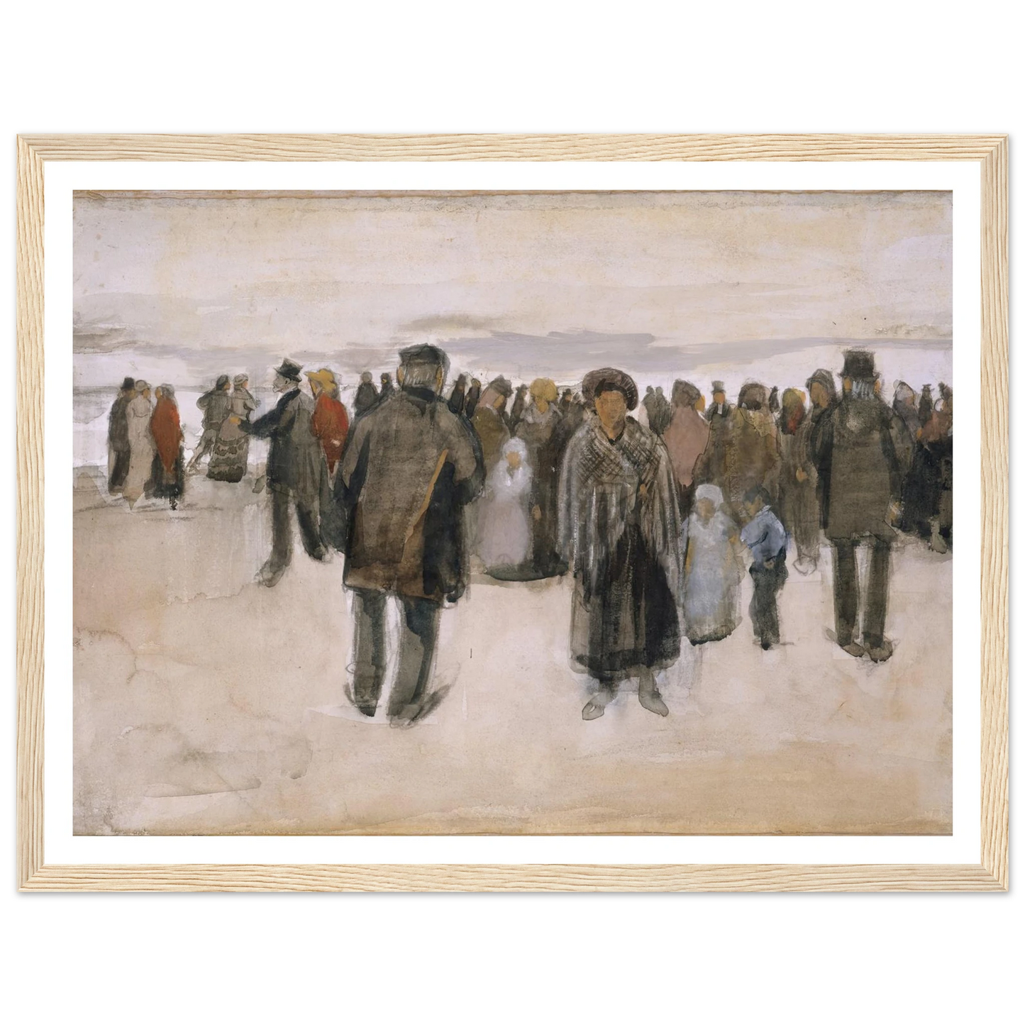 Beach at Scheveningen (1882) Art Print | Vincent van Gogh-Quipham Collections