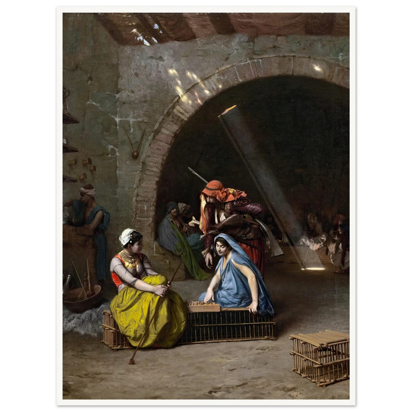 Almehs Playing Draughts Art Print | Jean Leon Gerome-Quipham Collections