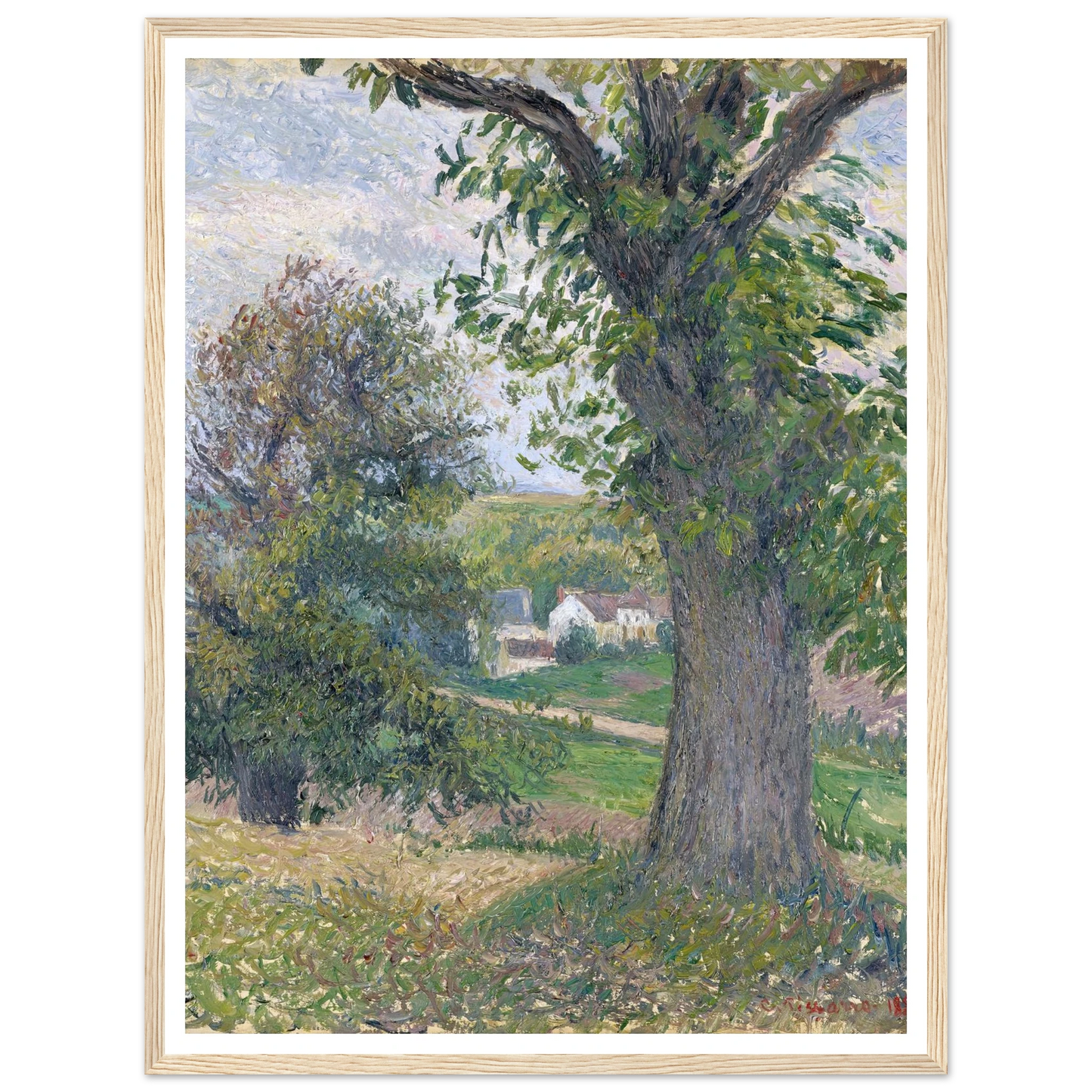 Chestnut Trees in Osny (1883) Art Print | Camille Pissarro-Quipham Collections